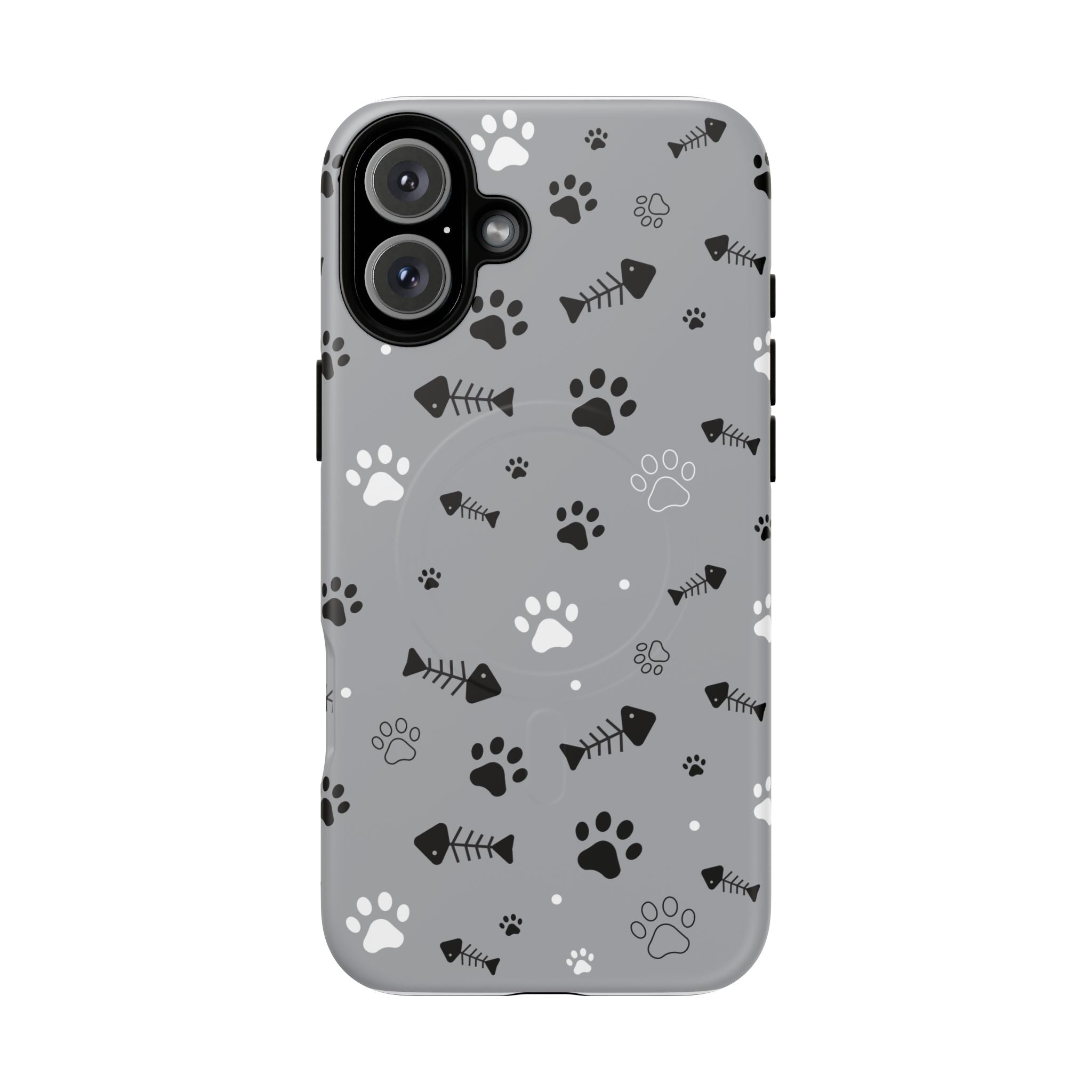 Cat Paw & Fishbone Tough Magnetic Phone Case