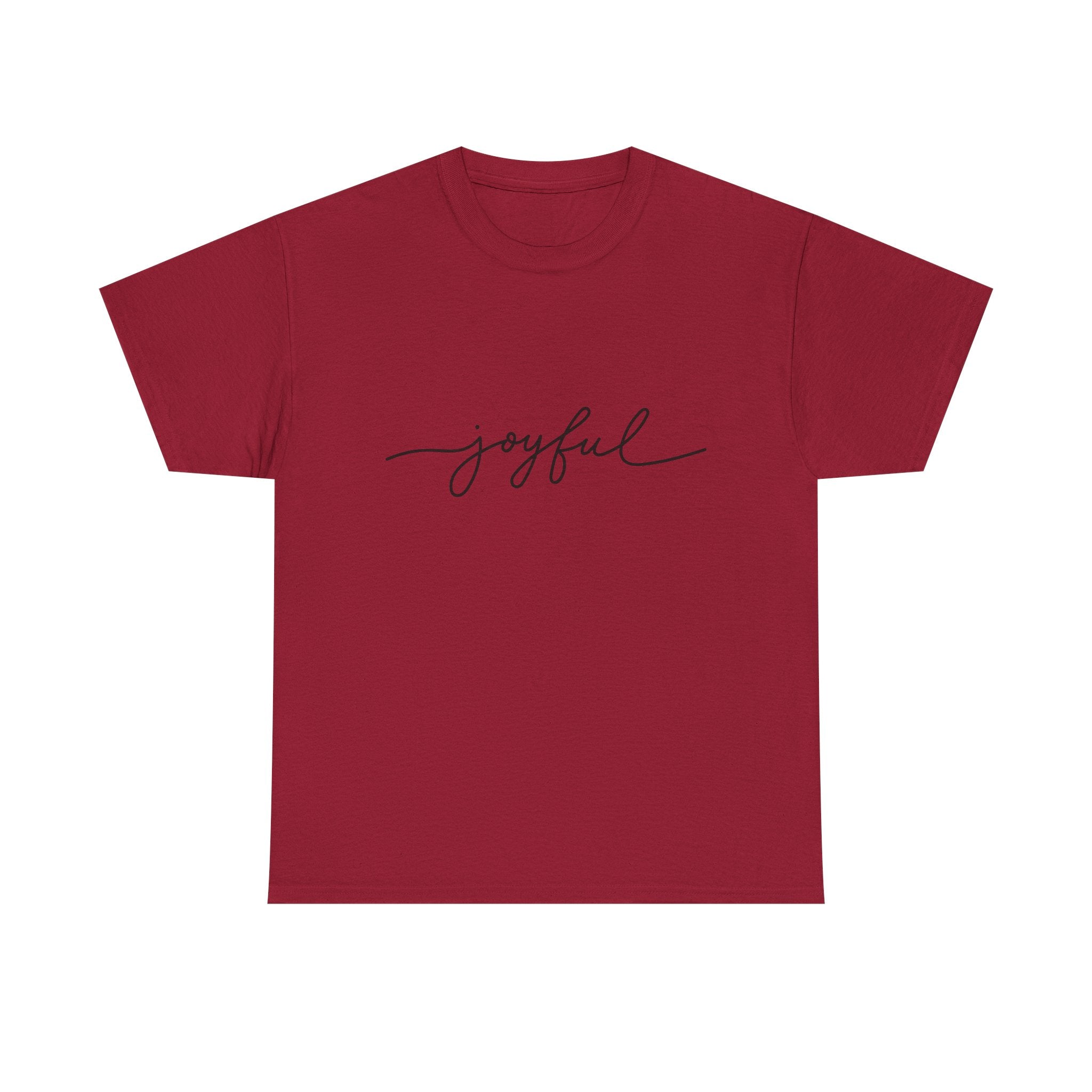 Joyful Script T-Shirt — Minimalist Inspirational Tee