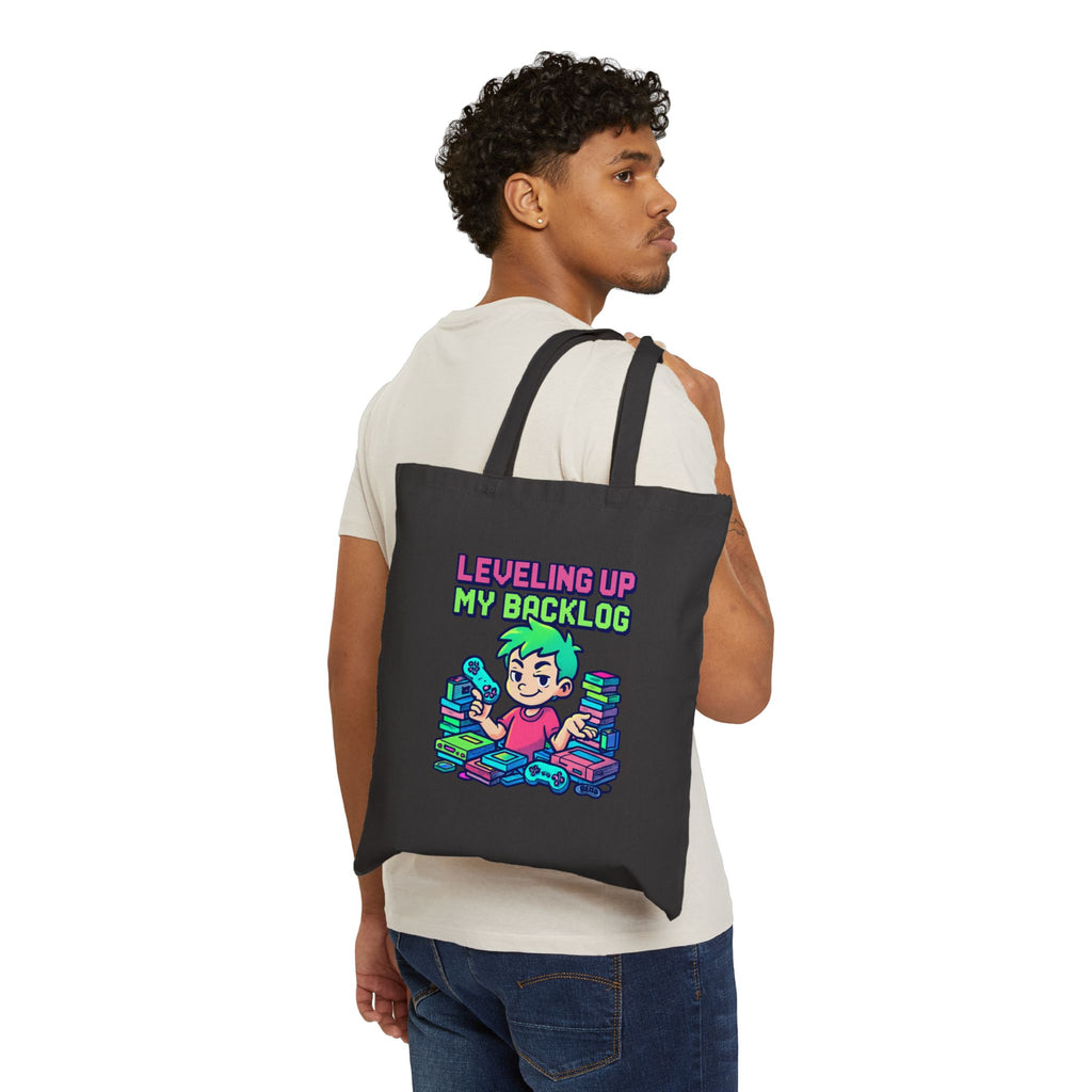 Tote Bag — "Leveling Up My Backlog" Gamer Tote