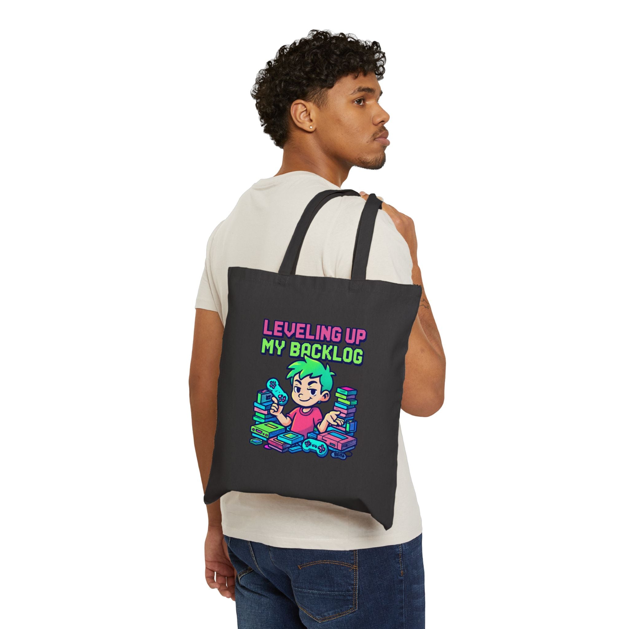 Tote Bag — "Leveling Up My Backlog" Gamer Tote