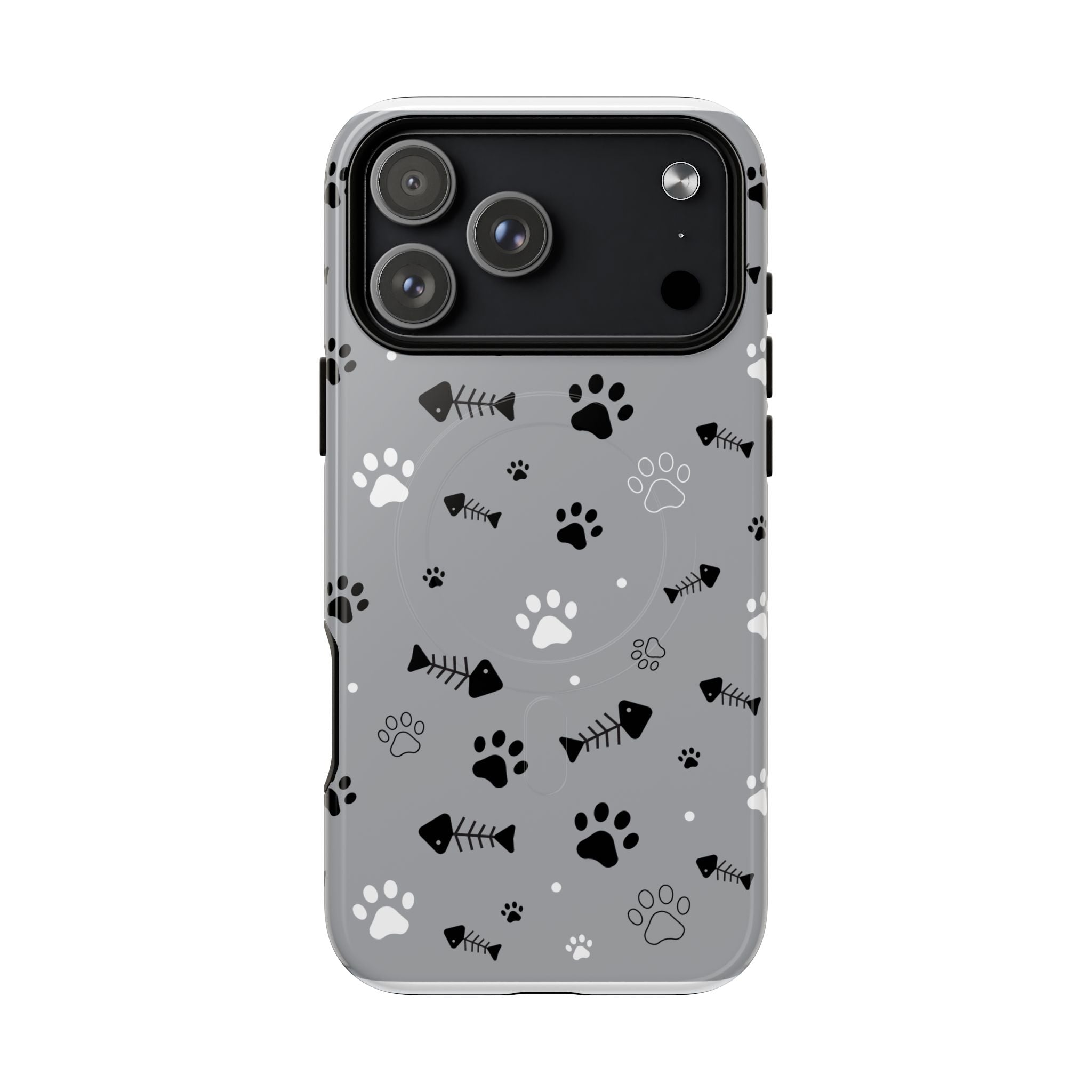 Cat Paw & Fishbone Tough Magnetic Phone Case