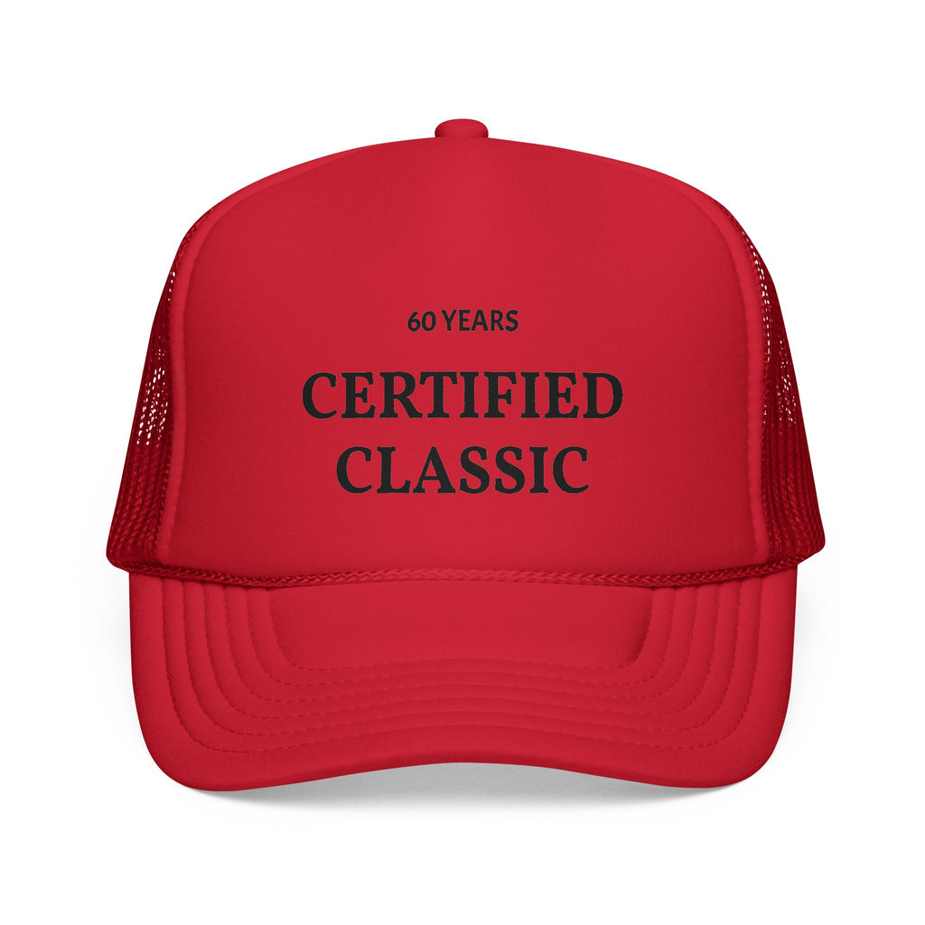 Certified Classic Trucker Cap — 60 Years Vintage Birthday Hat