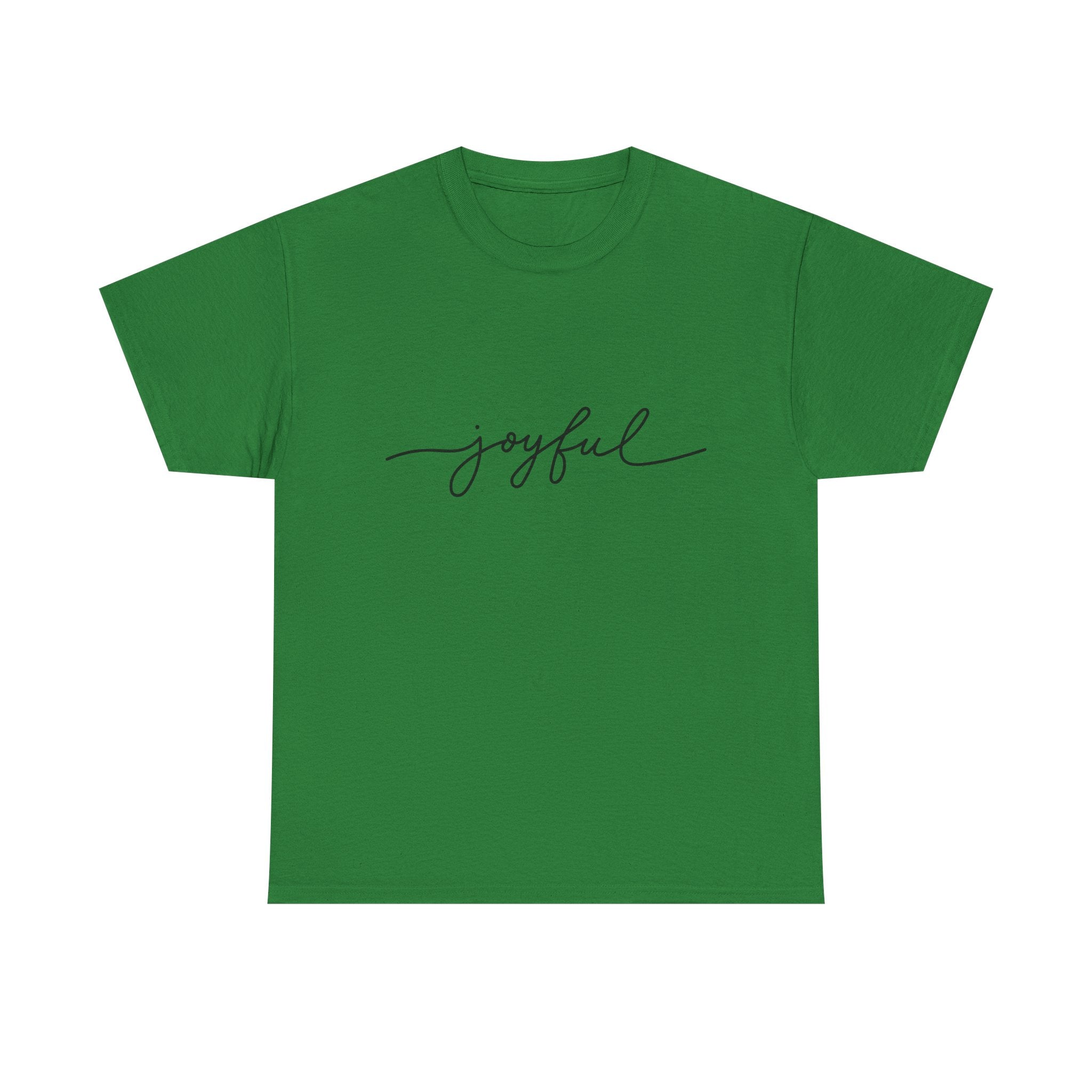 Joyful Script T-Shirt — Minimalist Inspirational Tee