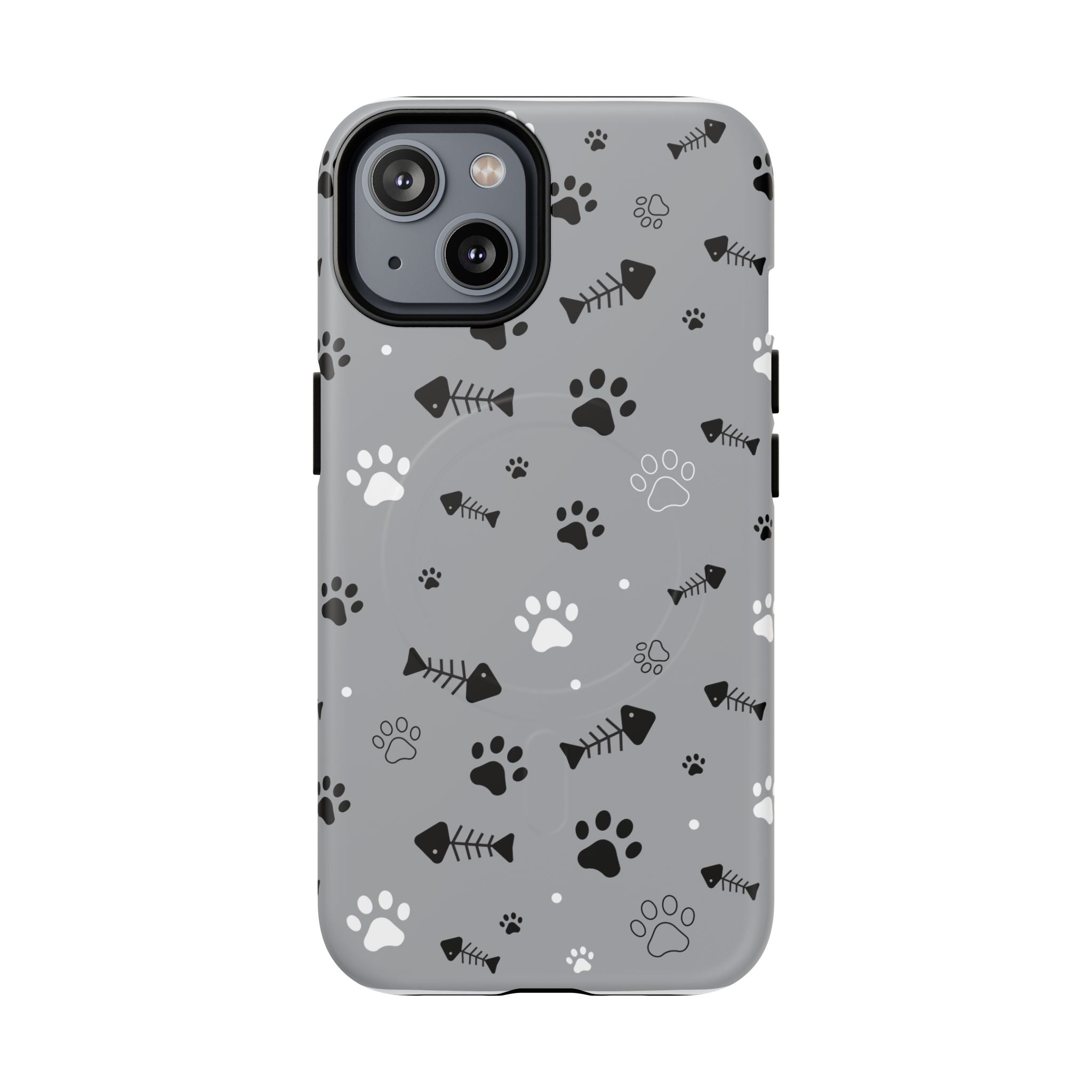 Cat Paw & Fishbone Tough Magnetic Phone Case