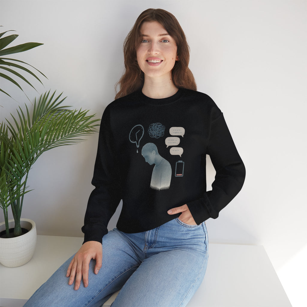 Emotional Silence Sweatshirt - Cozy Mental Health Awareness