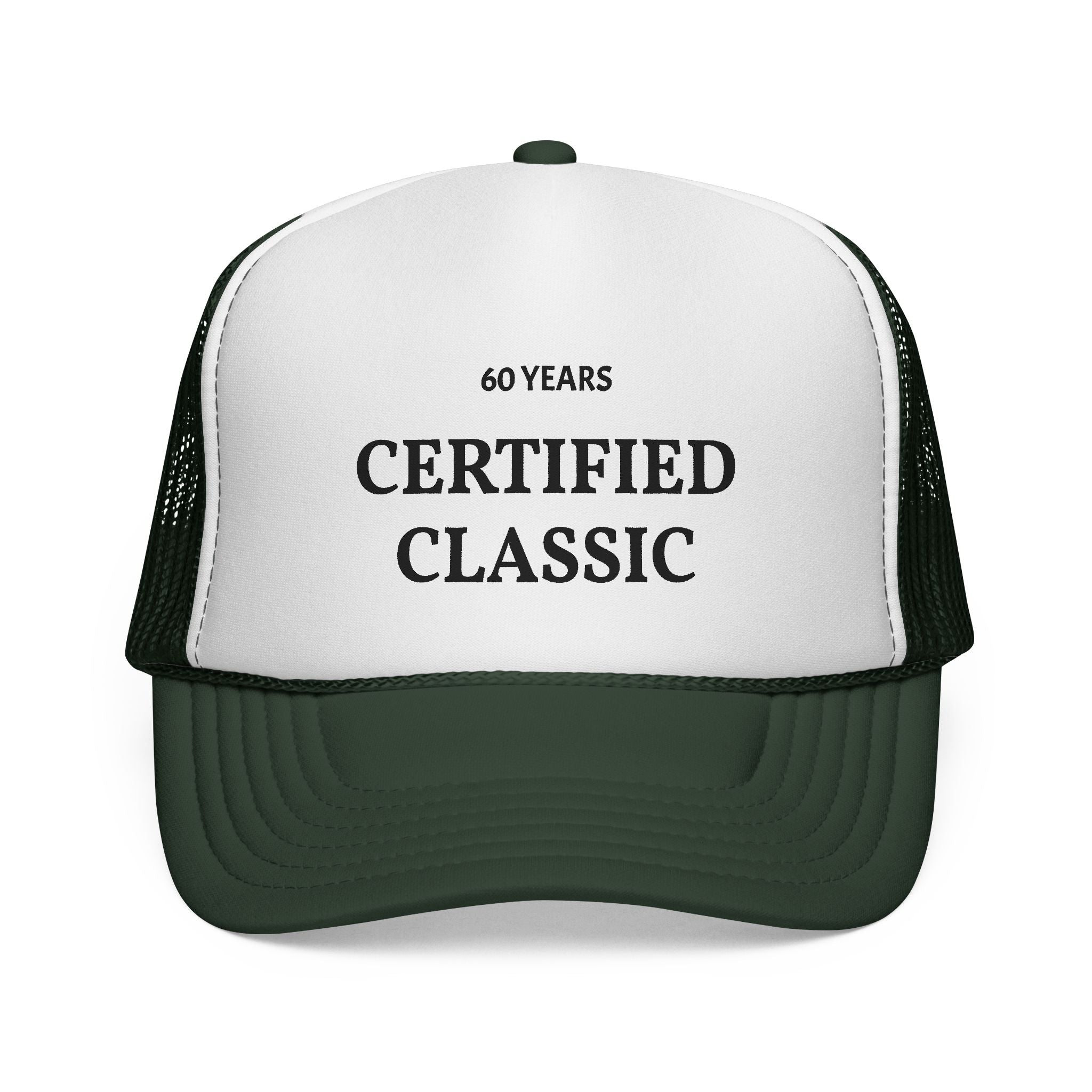 Certified Classic Trucker Cap — 60 Years Vintage Birthday Hat