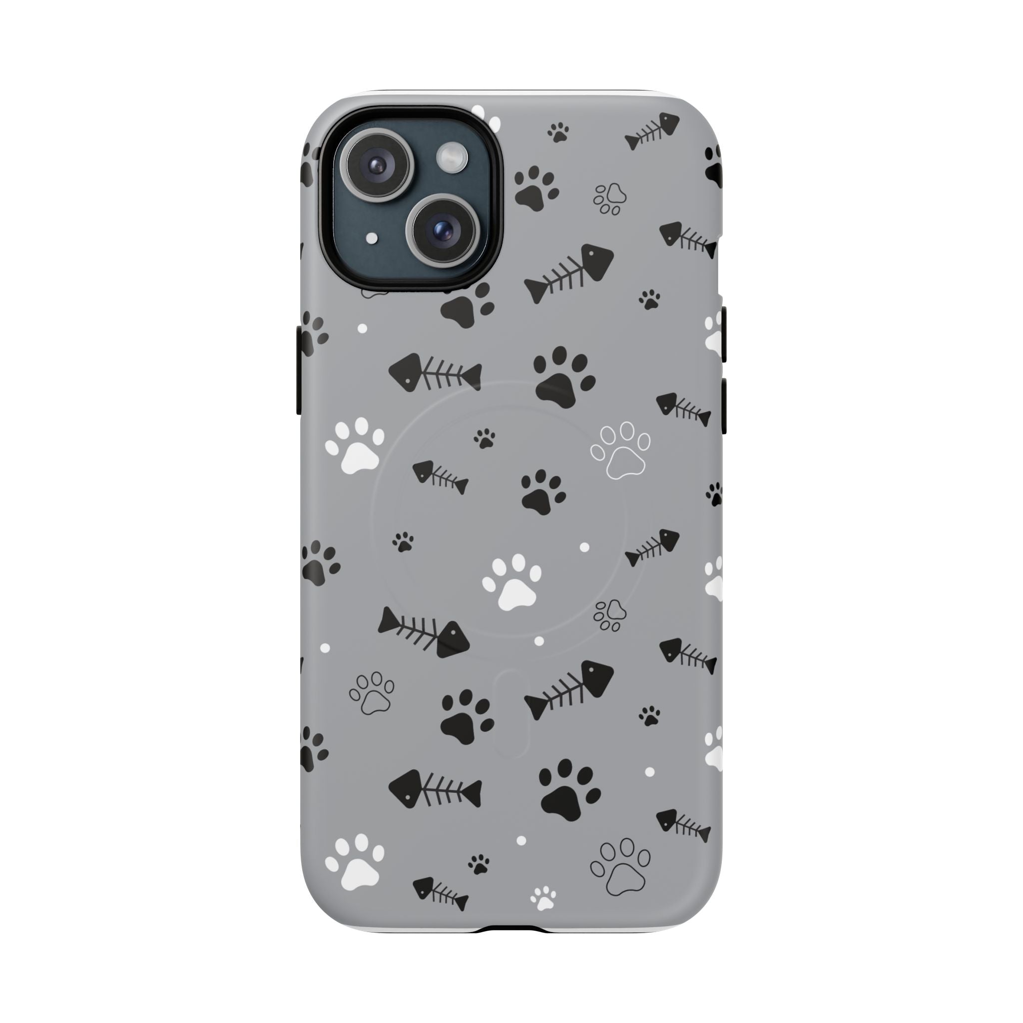 Cat Paw & Fishbone Tough Magnetic Phone Case