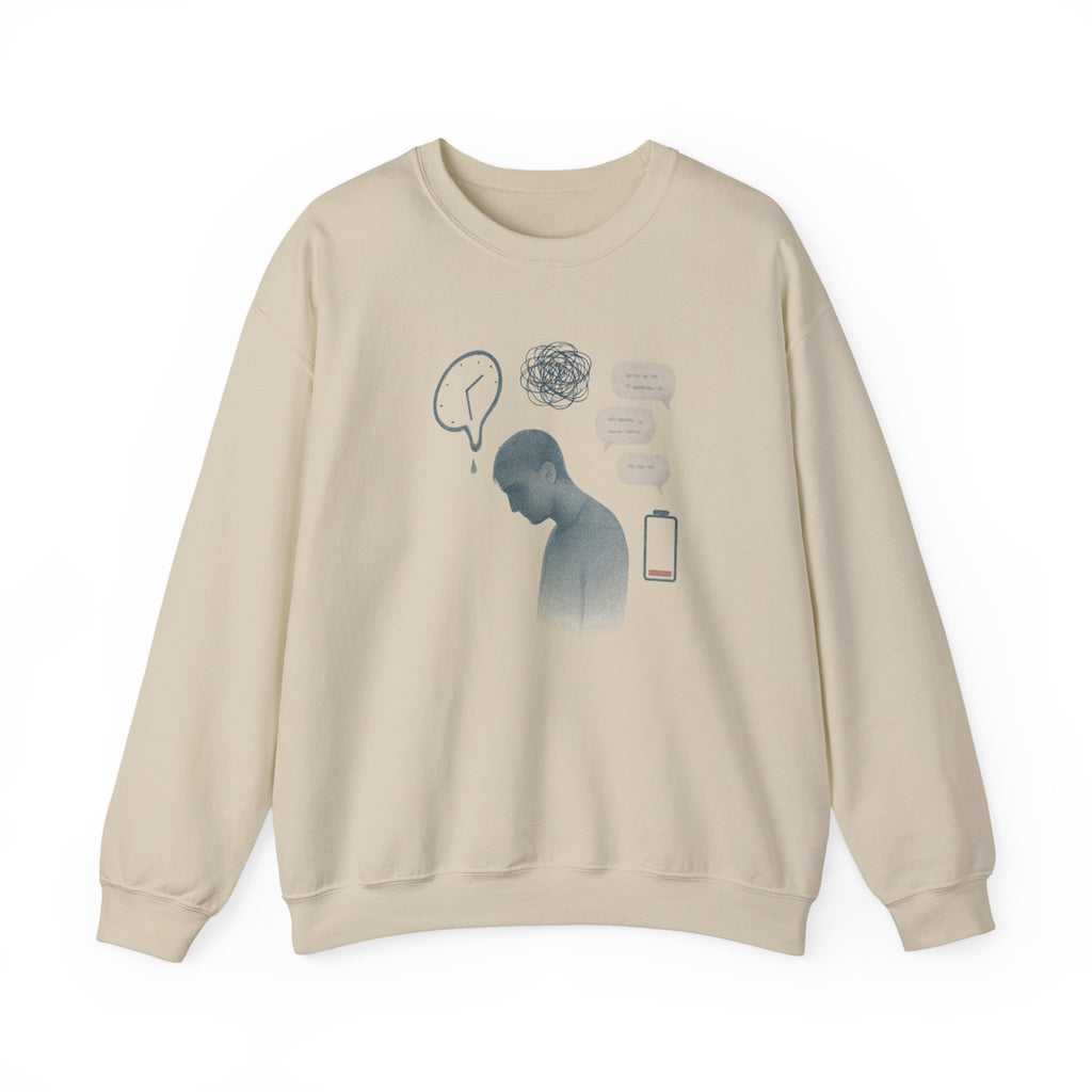 Emotional Silence Sweatshirt - Cozy Mental Health Awareness