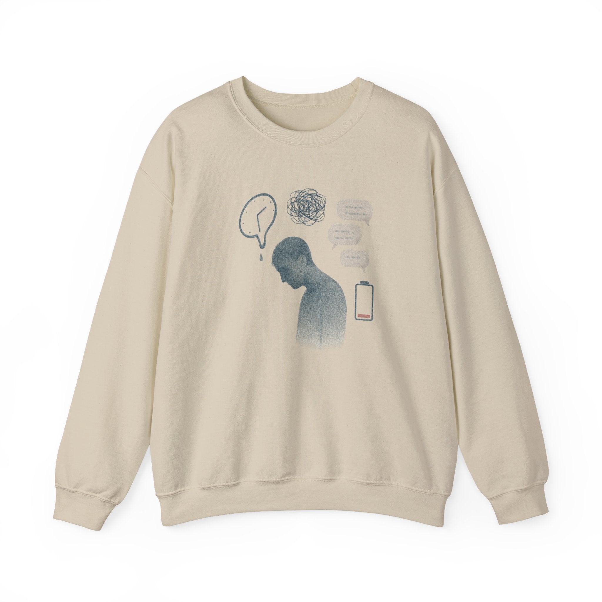 Emotional Silence Sweatshirt - Cozy Mental Health Awareness