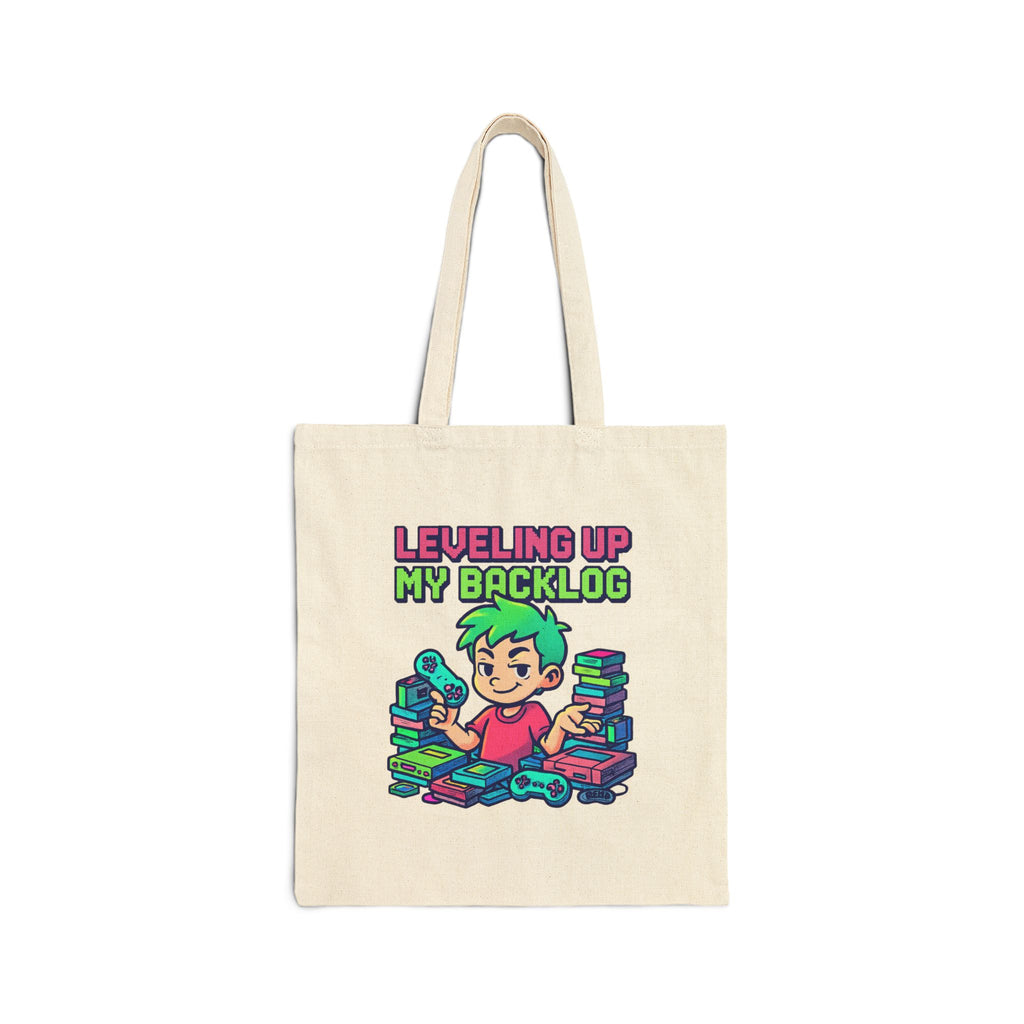 Tote Bag — "Leveling Up My Backlog" Gamer Tote