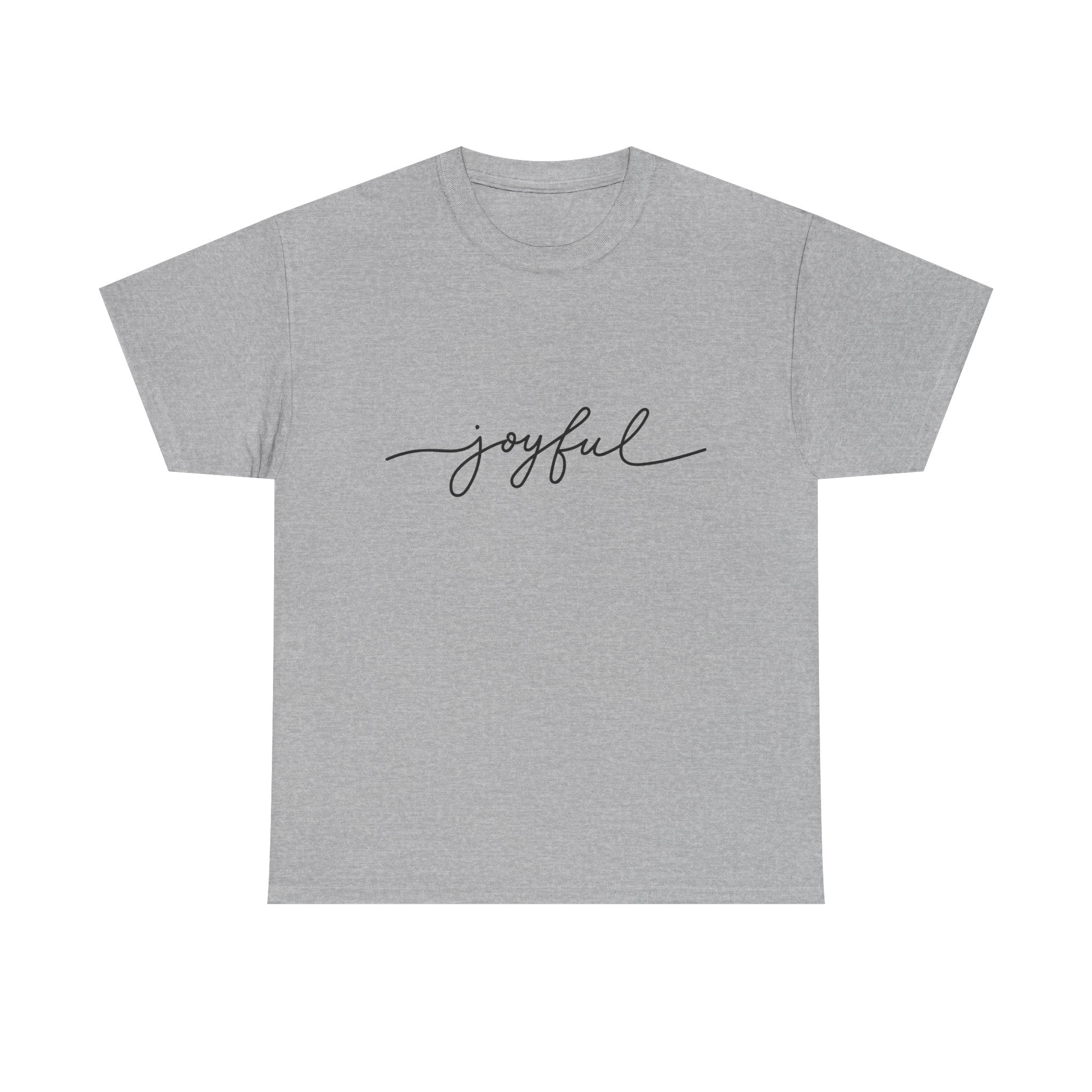 Joyful Script T-Shirt — Minimalist Inspirational Tee