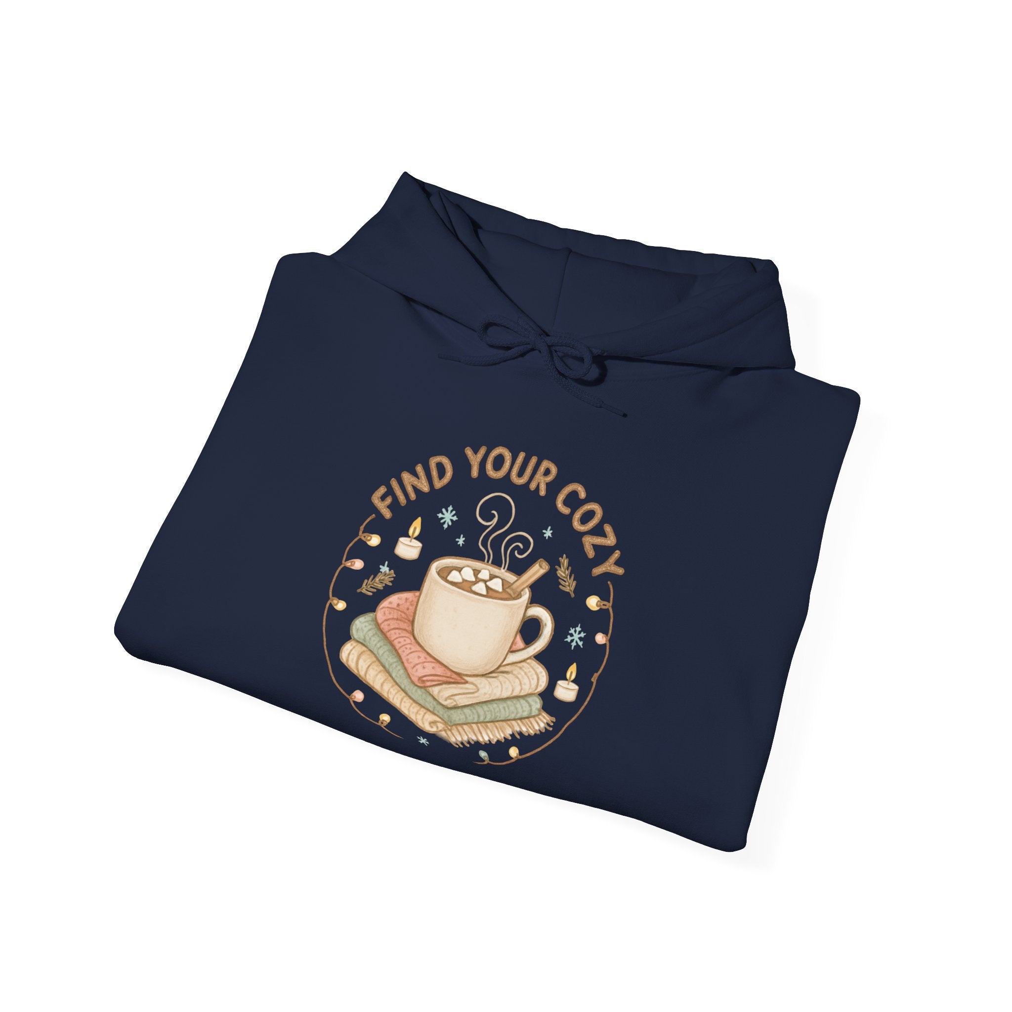 Cozy Coffee & Books Hoodie — "Find Your Cozy" Pullover