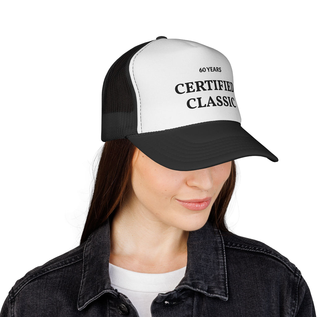 Certified Classic Trucker Cap — 60 Years Vintage Birthday Hat