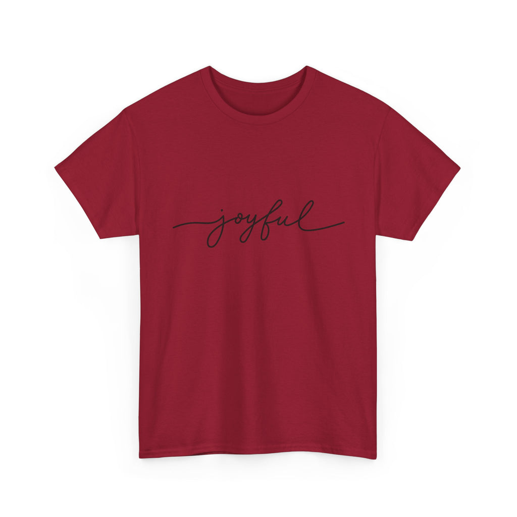 Joyful Script T-Shirt — Minimalist Inspirational Tee