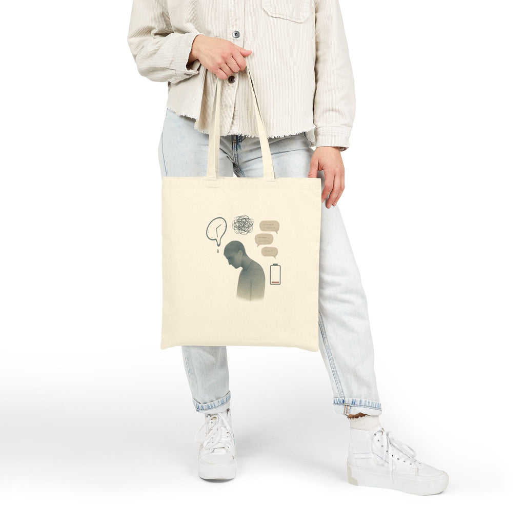 Emotional Silence Tote Bag - Mental Health Awareness Eco Bag