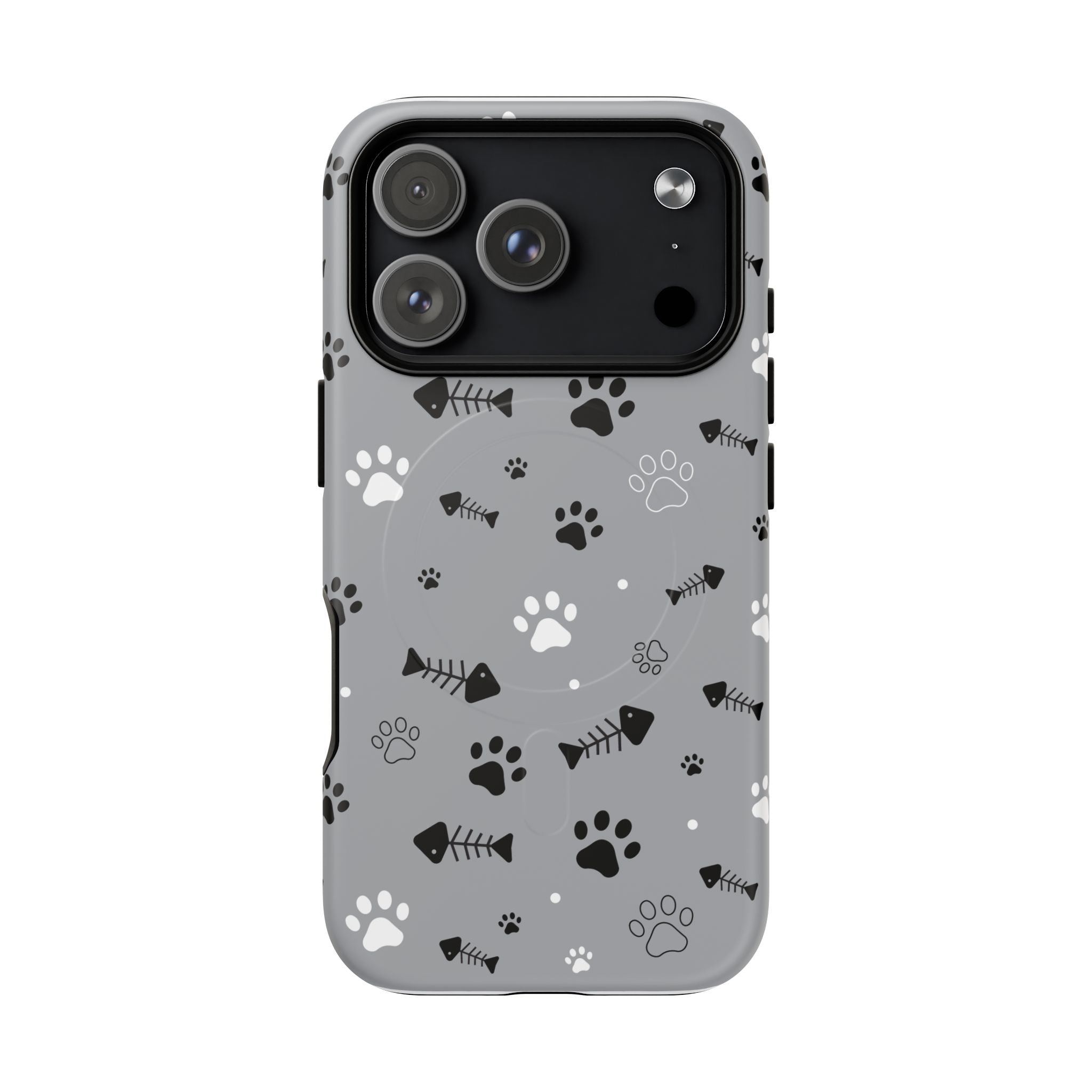 Cat Paw & Fishbone Tough Magnetic Phone Case
