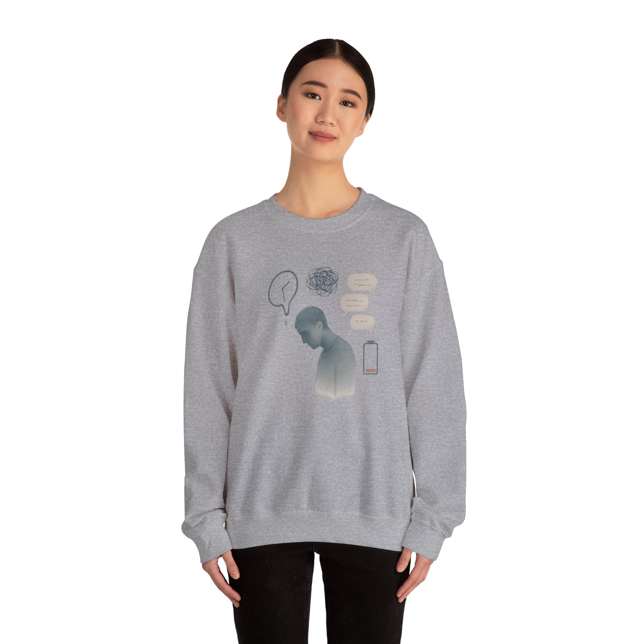 Emotional Silence Sweatshirt - Cozy Mental Health Awareness