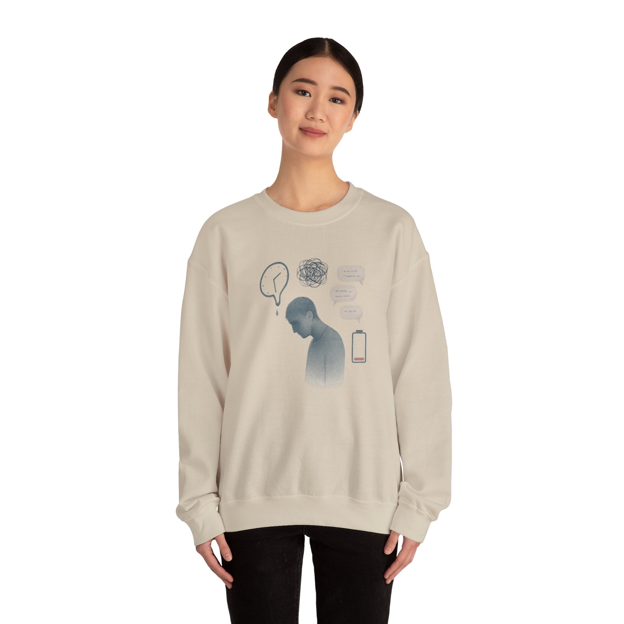 Emotional Silence Sweatshirt - Cozy Mental Health Awareness