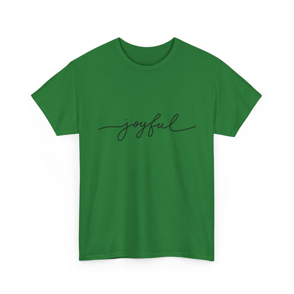 Joyful Script T-Shirt — Minimalist Inspirational Tee