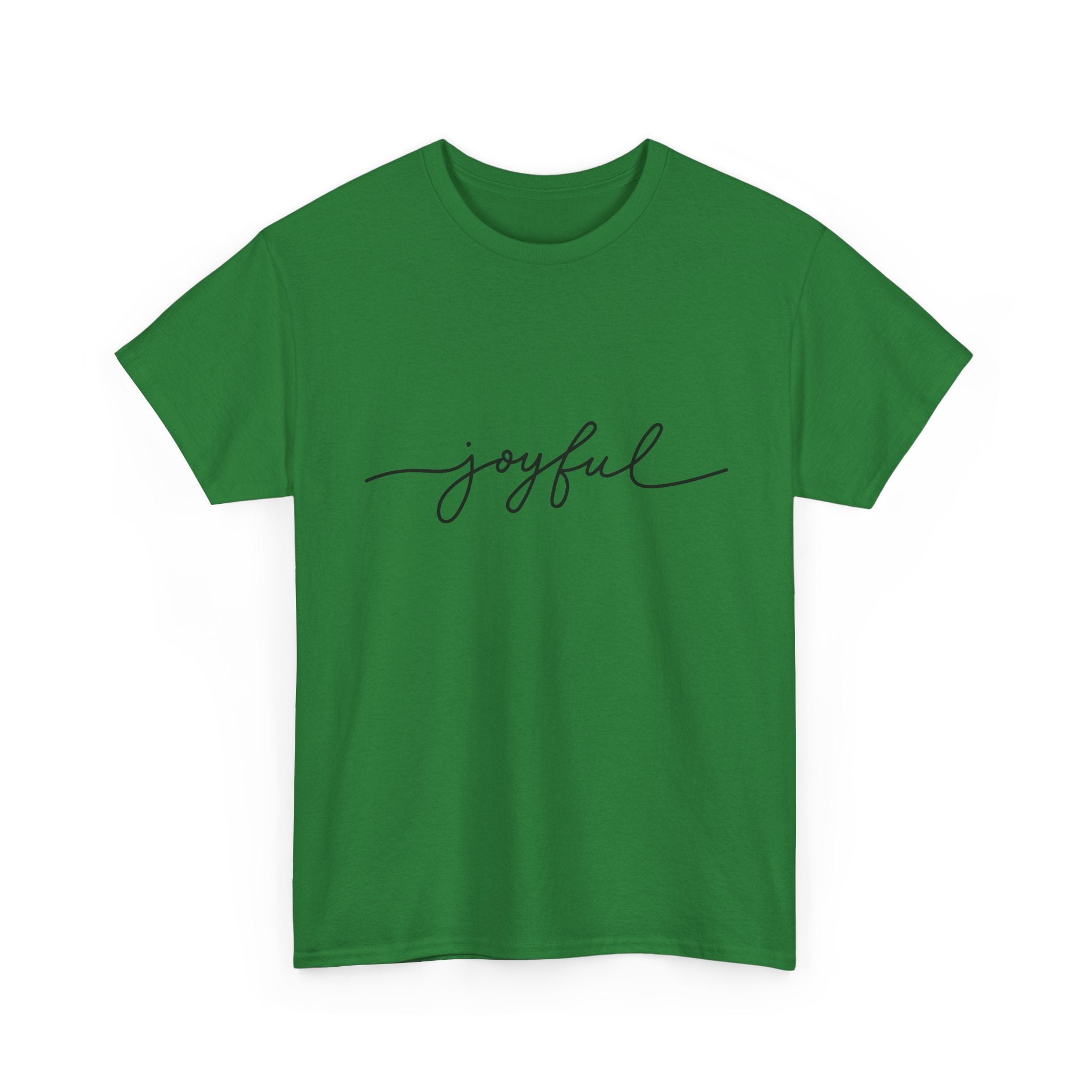 Joyful Script T-Shirt — Minimalist Inspirational Tee