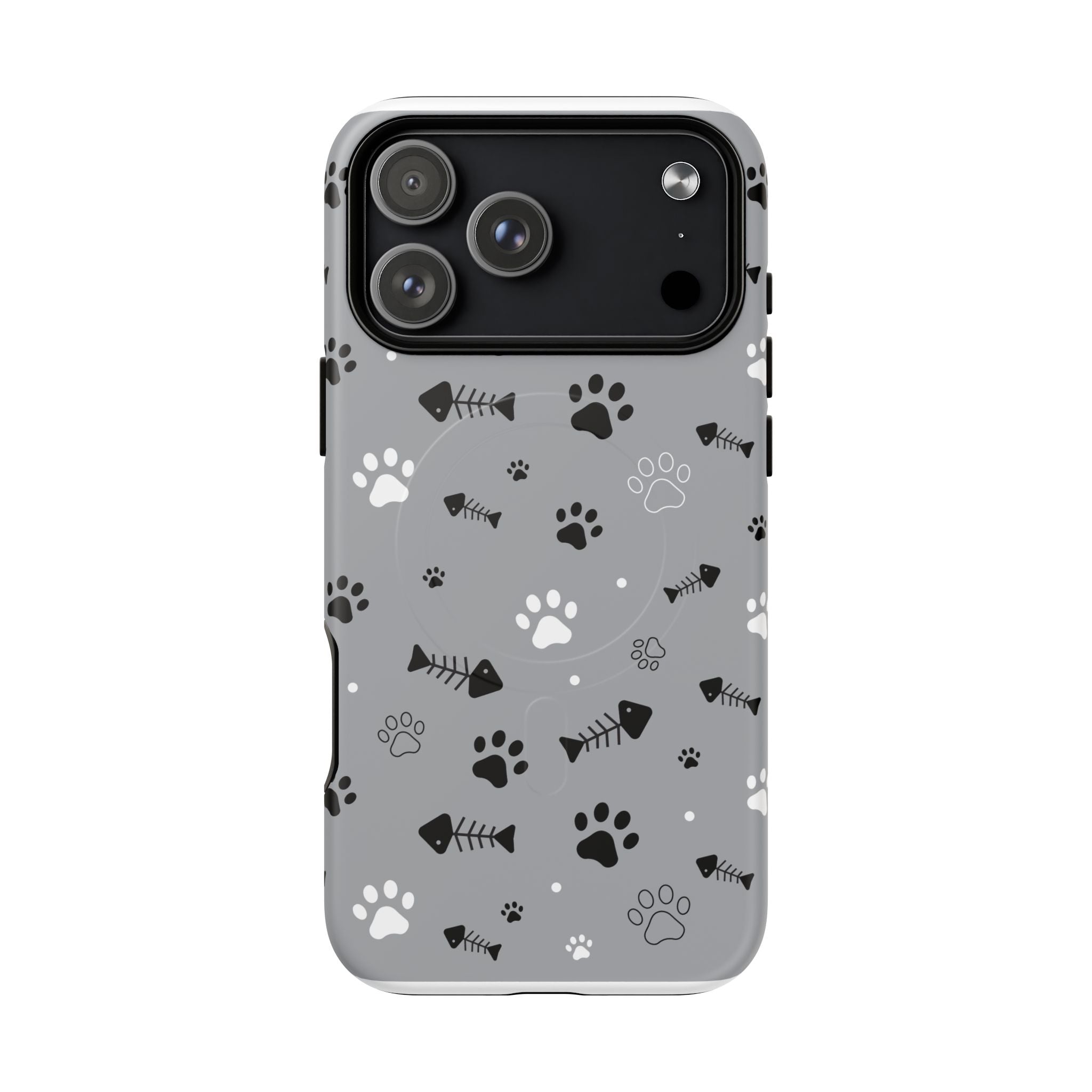 Cat Paw & Fishbone Tough Magnetic Phone Case