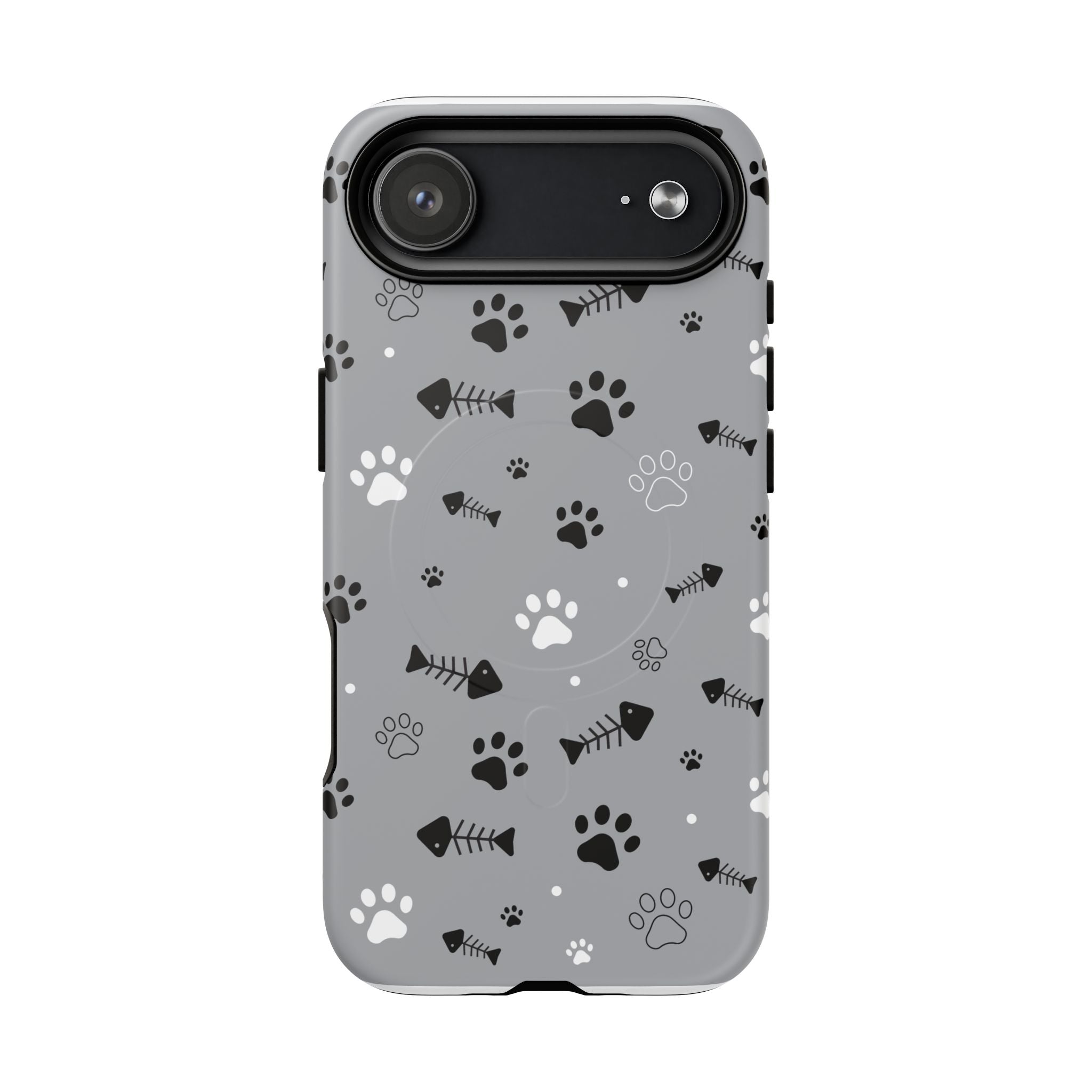 Cat Paw & Fishbone Tough Magnetic Phone Case