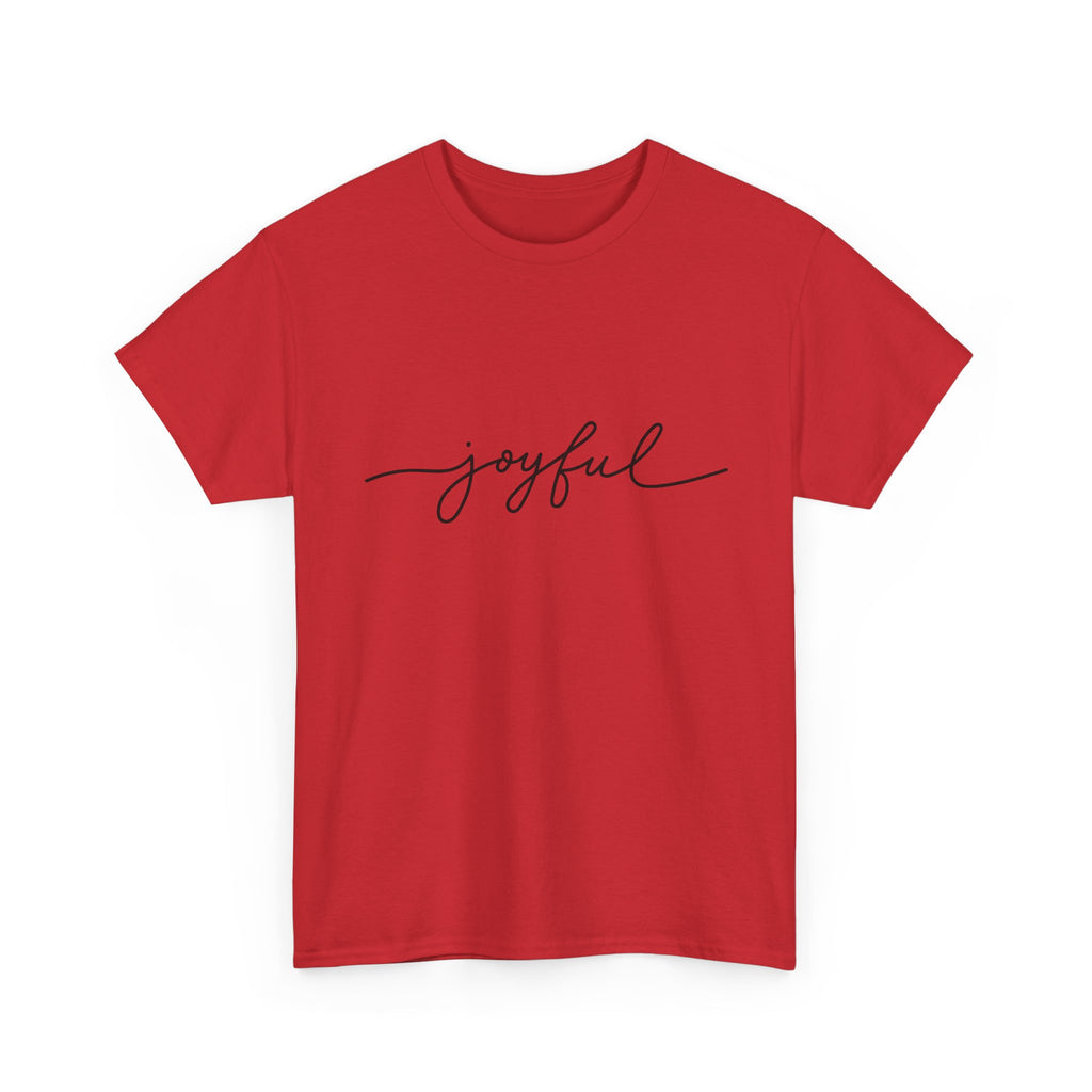 Joyful Script T-Shirt — Minimalist Inspirational Tee