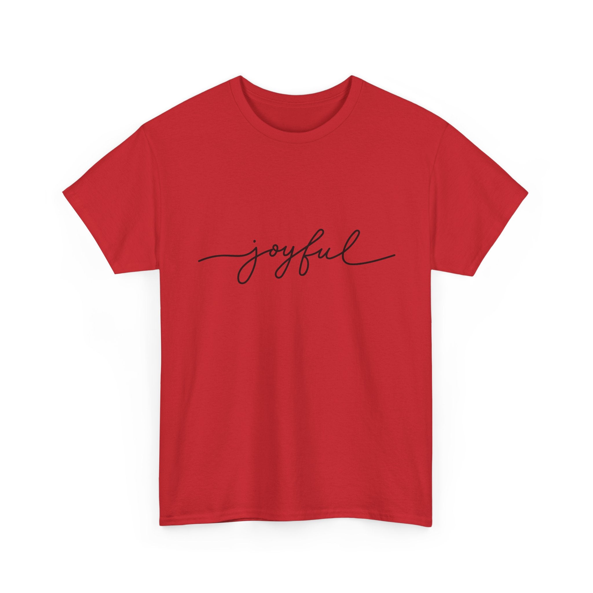 Joyful Script T-Shirt — Minimalist Inspirational Tee