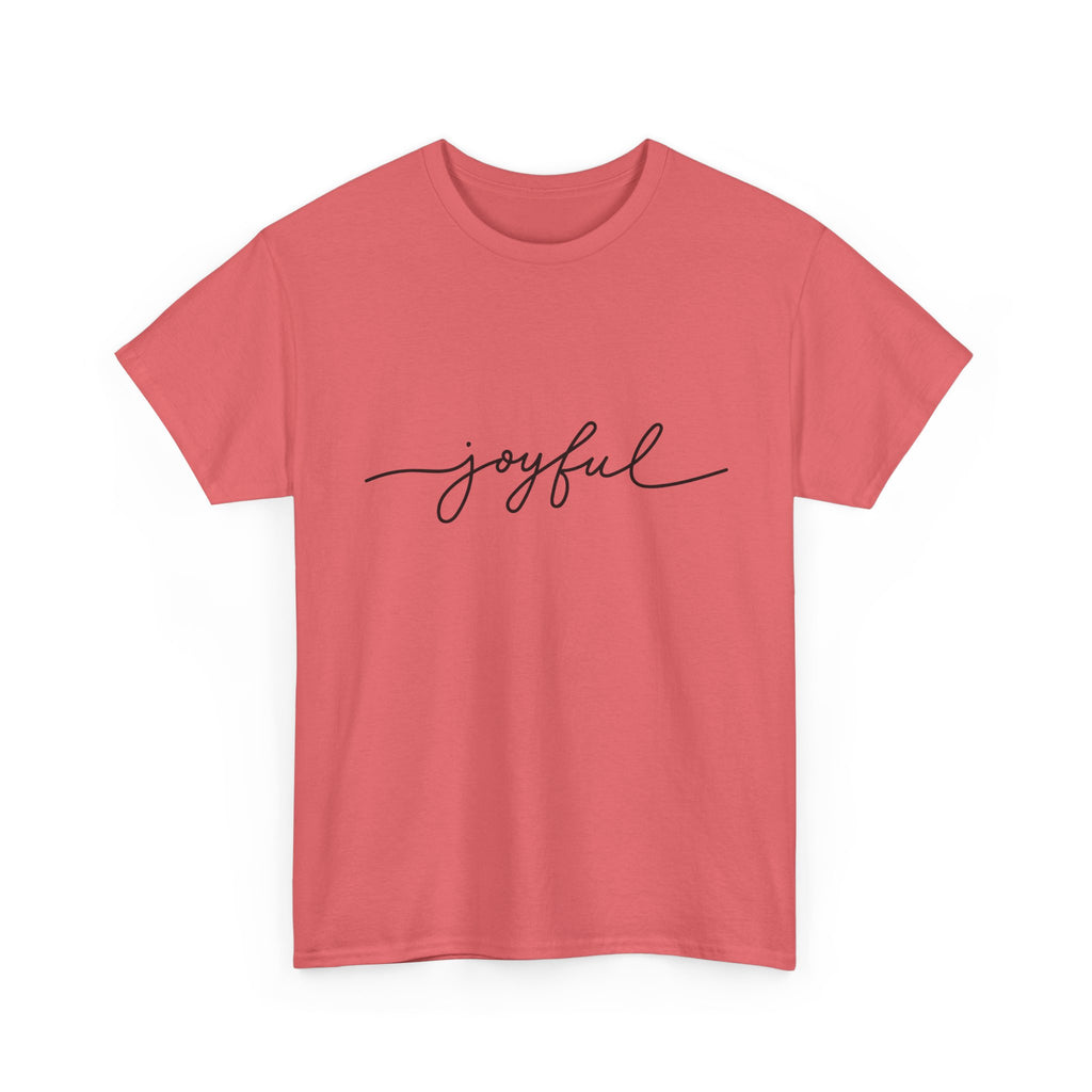 Joyful Script T-Shirt — Minimalist Inspirational Tee
