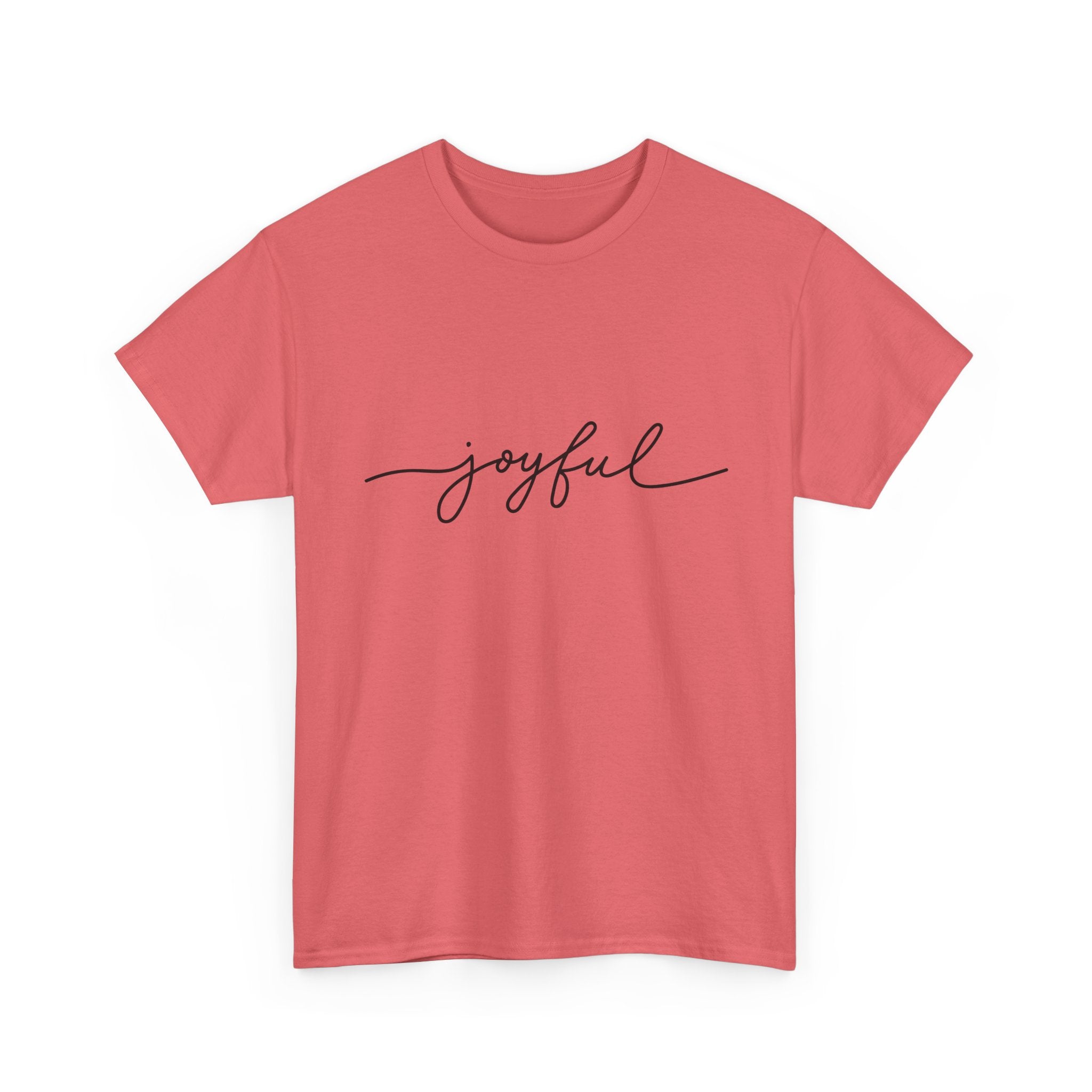 Joyful Script T-Shirt — Minimalist Inspirational Tee