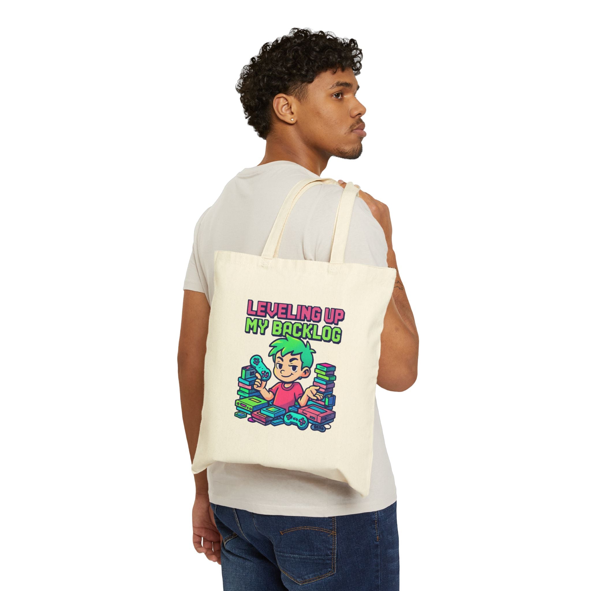 Tote Bag — "Leveling Up My Backlog" Gamer Tote
