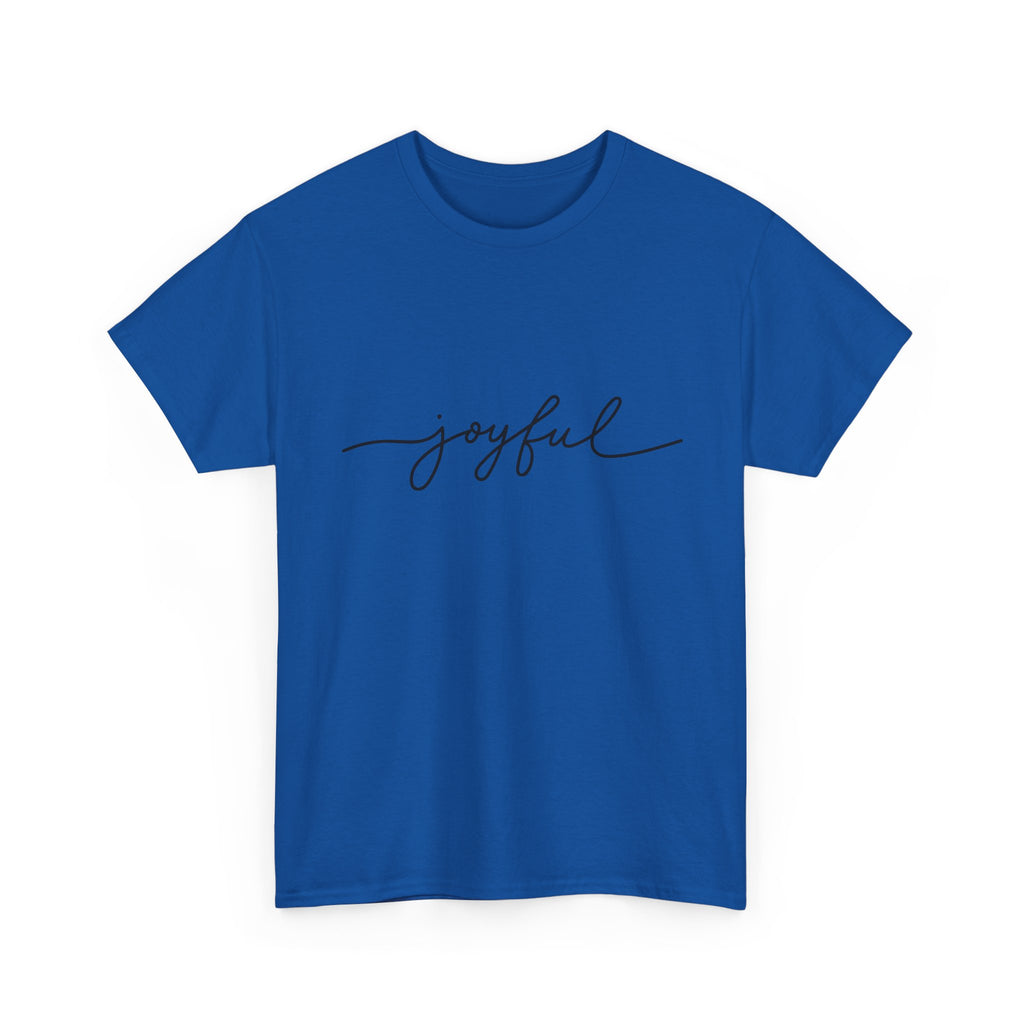 Joyful Script T-Shirt — Minimalist Inspirational Tee