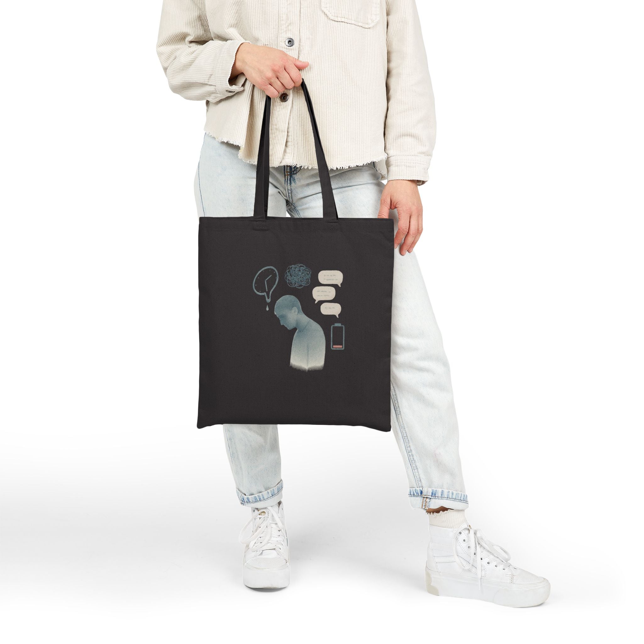 Emotional Silence Tote Bag - Mental Health Awareness Eco Bag