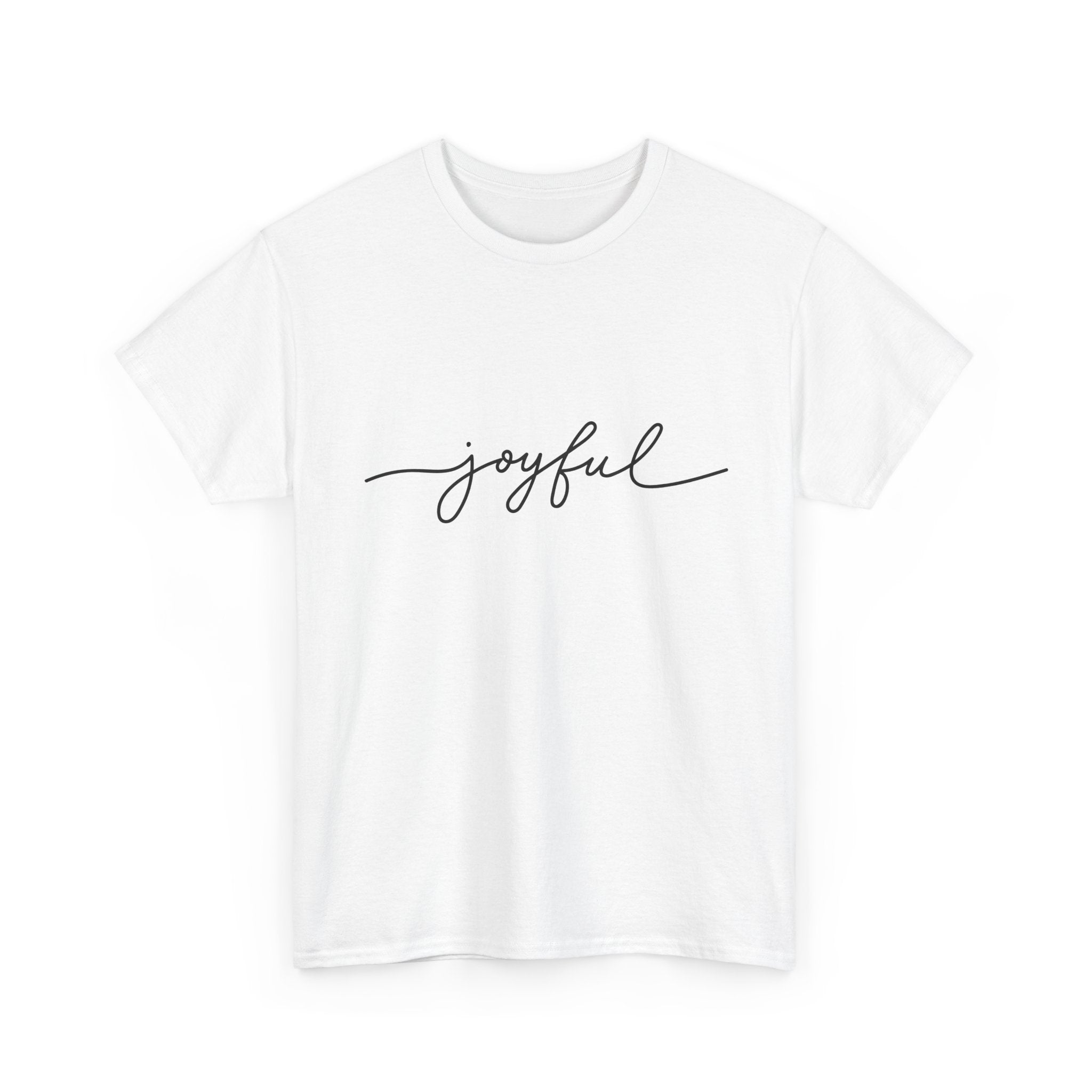 Joyful Script T-Shirt — Minimalist Inspirational Tee