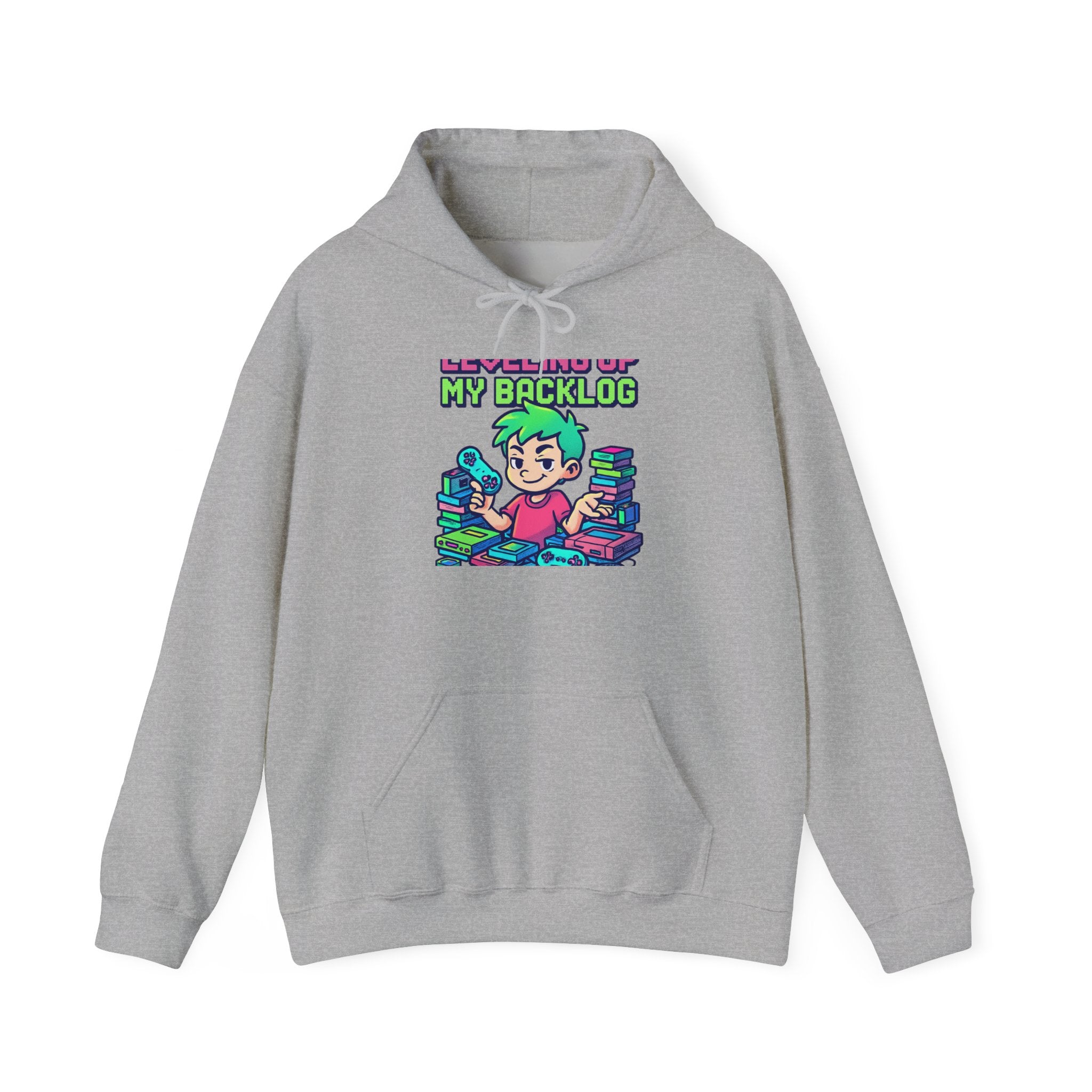 Gamer Backlog Hoodie — "Ignore Me, I’m Up My Backlog" Cute Retro Game Stack Sweatshirt