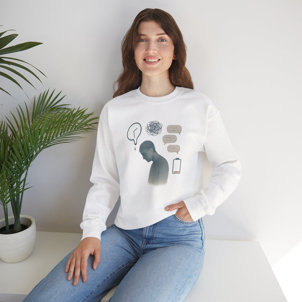 Emotional Silence Sweatshirt - Cozy Mental Health Awareness