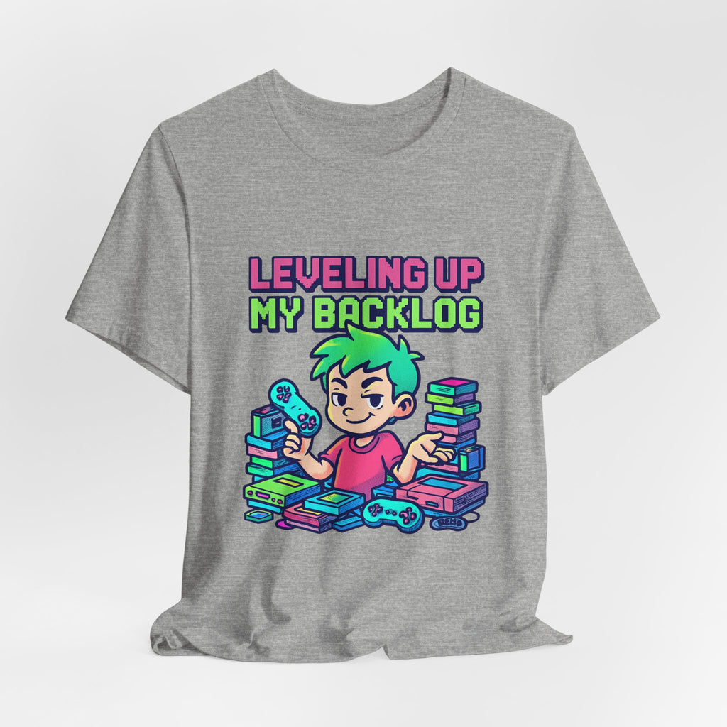 Leveling Up My Backlog Gaming Tee