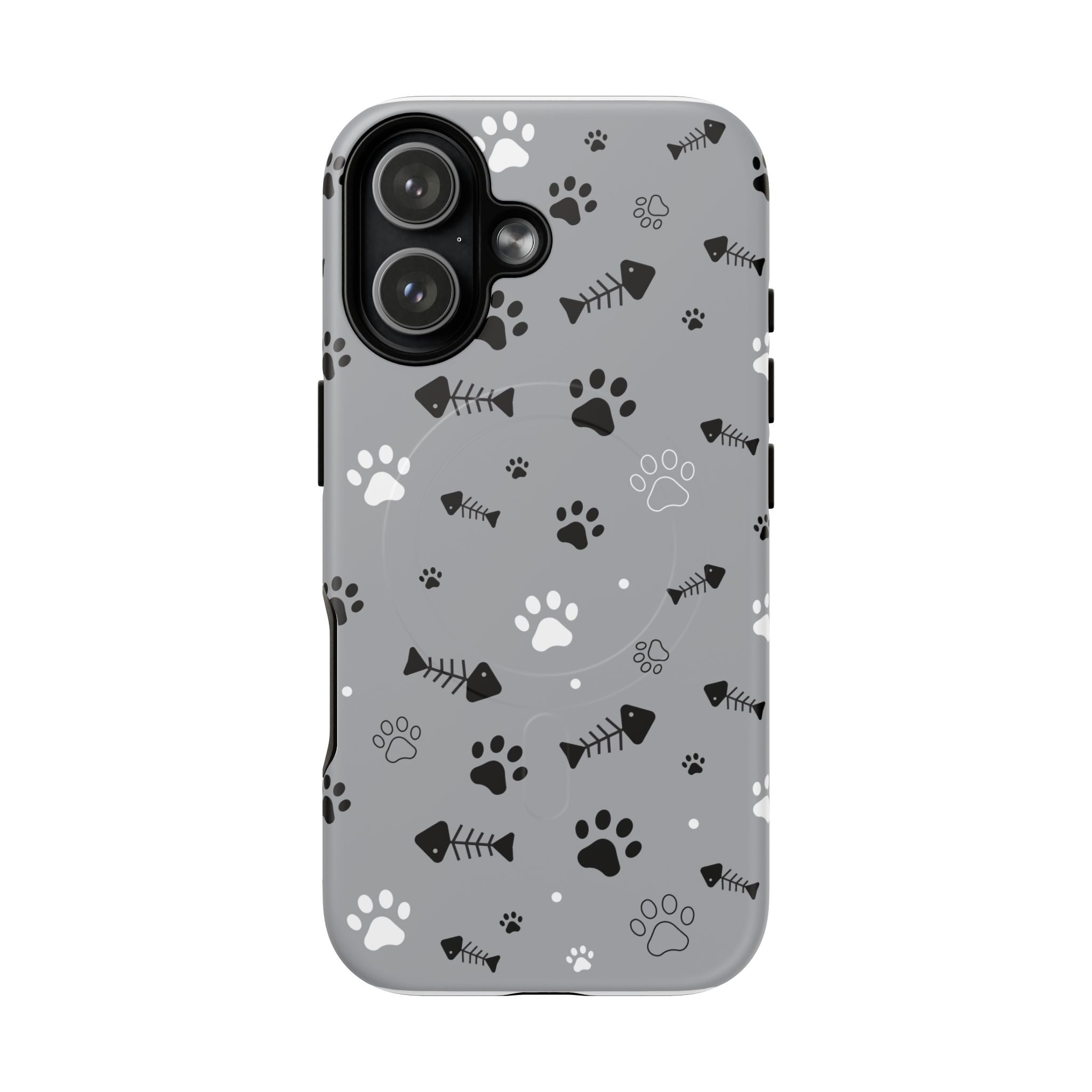 Cat Paw & Fishbone Tough Magnetic Phone Case