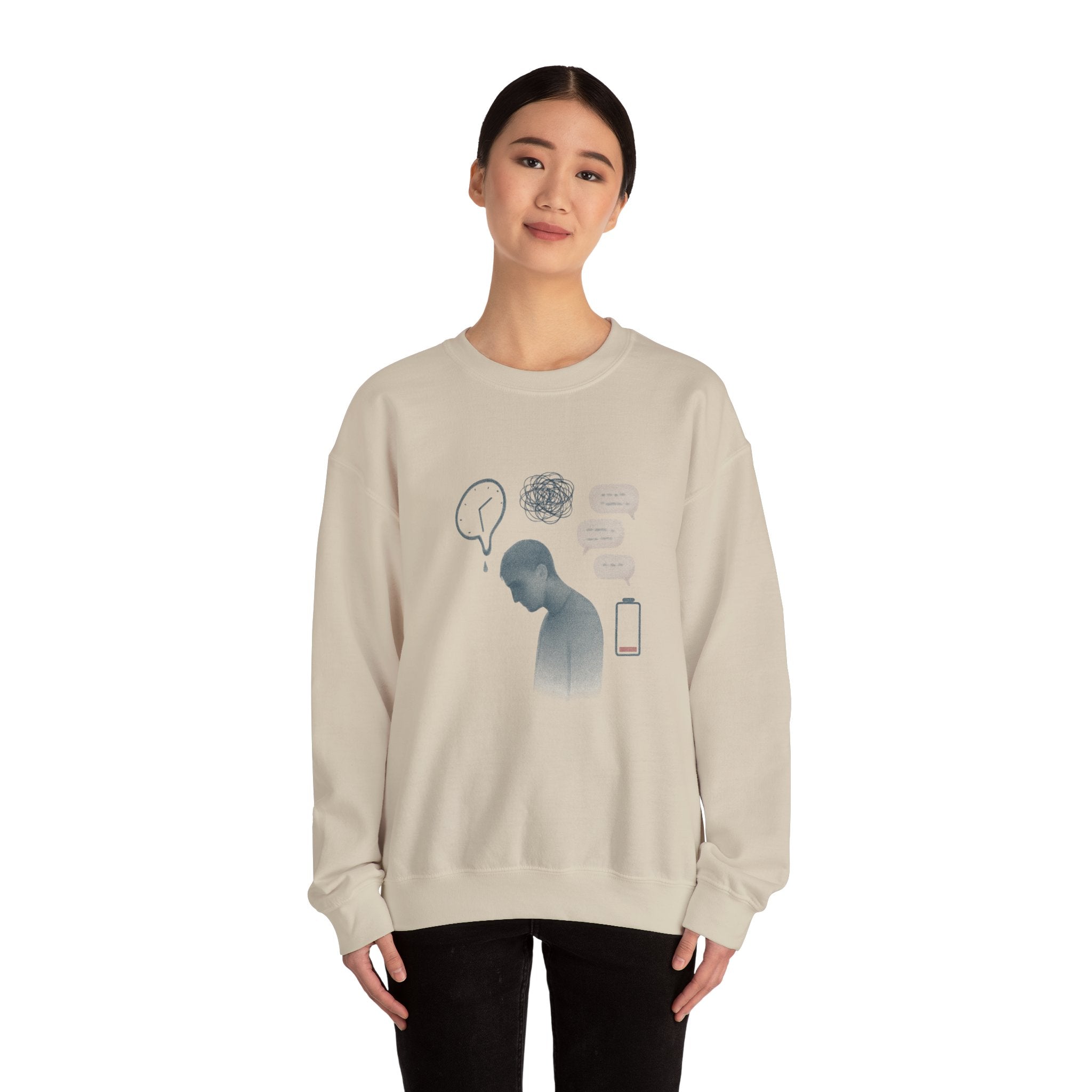 Crewneck Sweatshirt — Mental Health Awareness Silhouette