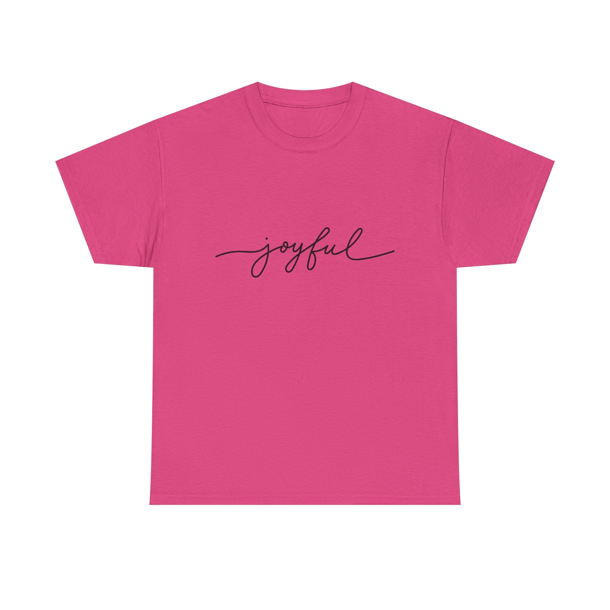 Joyful Script T-Shirt — Minimalist Inspirational Tee