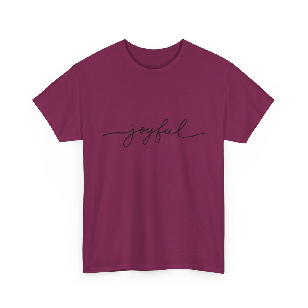 Joyful Script T-Shirt — Minimalist Inspirational Tee