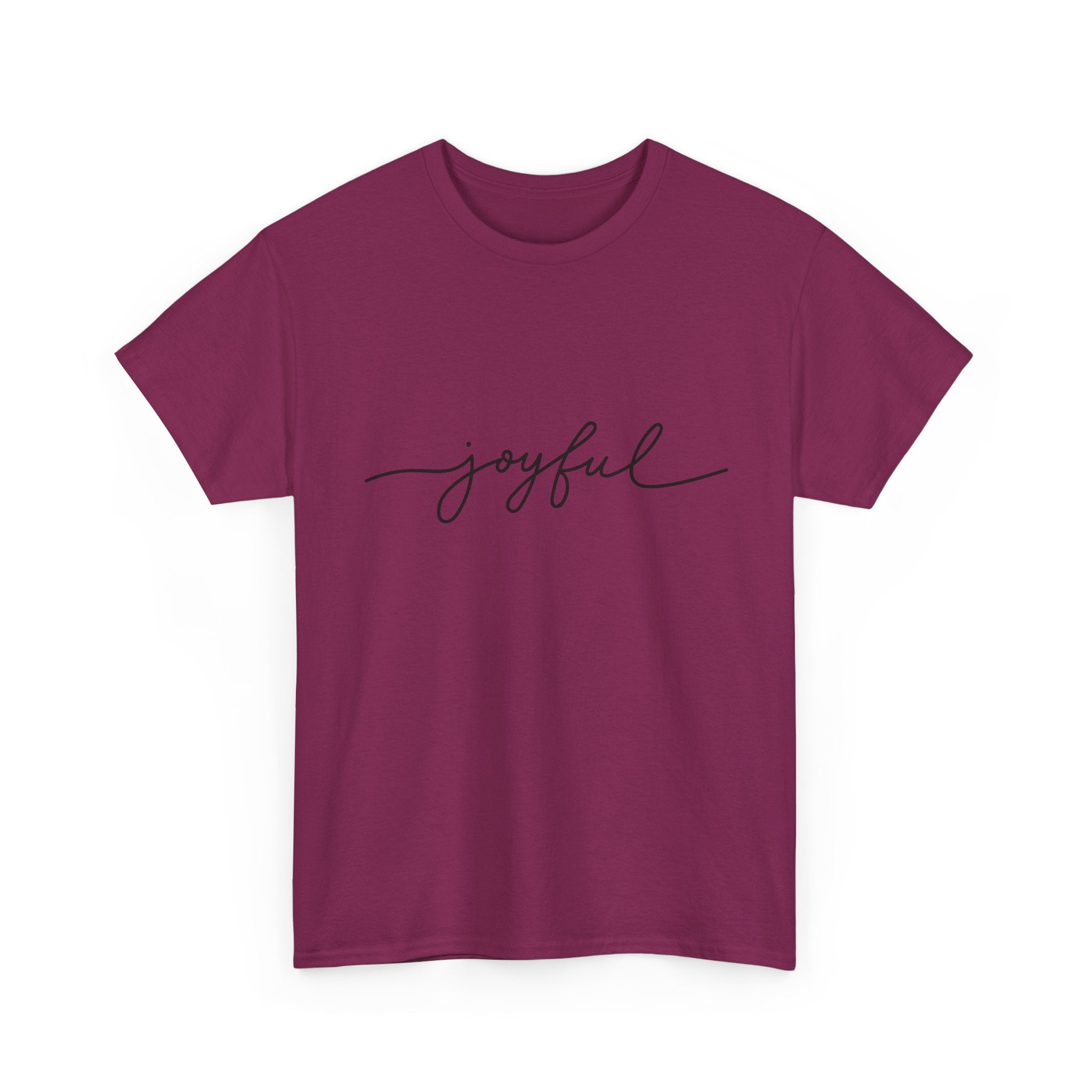 Joyful Script T-Shirt — Minimalist Inspirational Tee