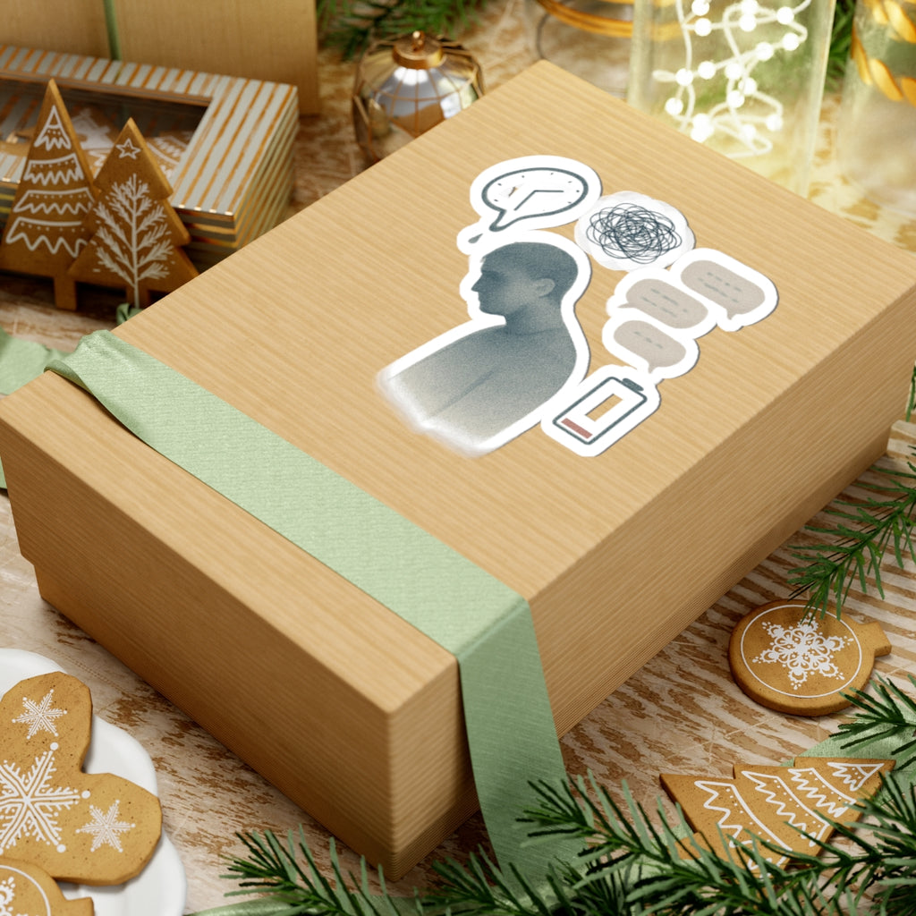 Emotional Overload Kiss-Cut Sticker Pack — Mental Health Illustration Stickers