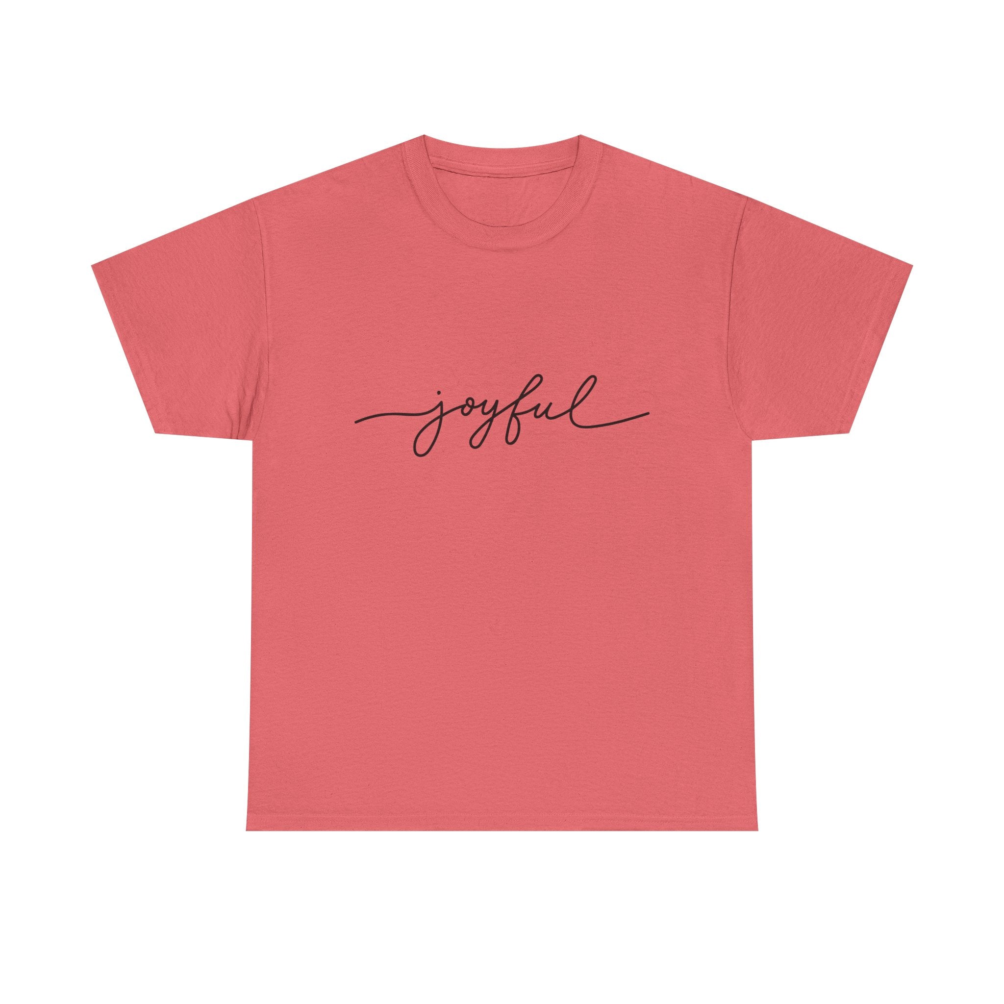 Joyful Script T-Shirt — Minimalist Inspirational Tee
