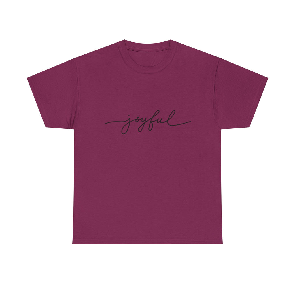 Joyful Script T-Shirt — Minimalist Inspirational Tee