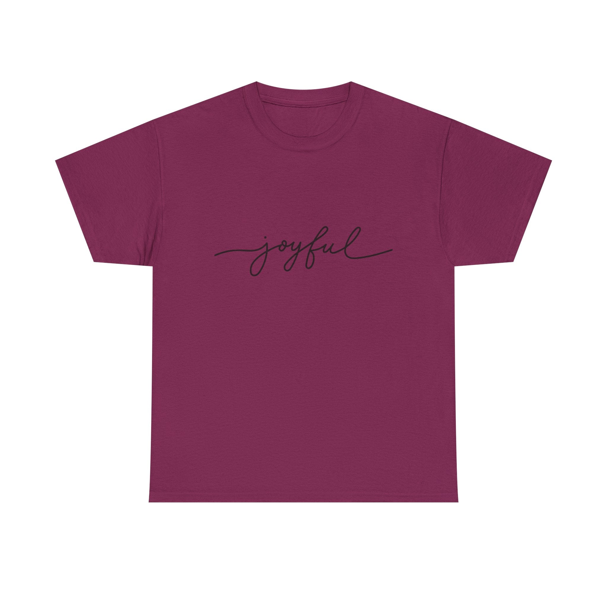Joyful Script T-Shirt — Minimalist Inspirational Tee
