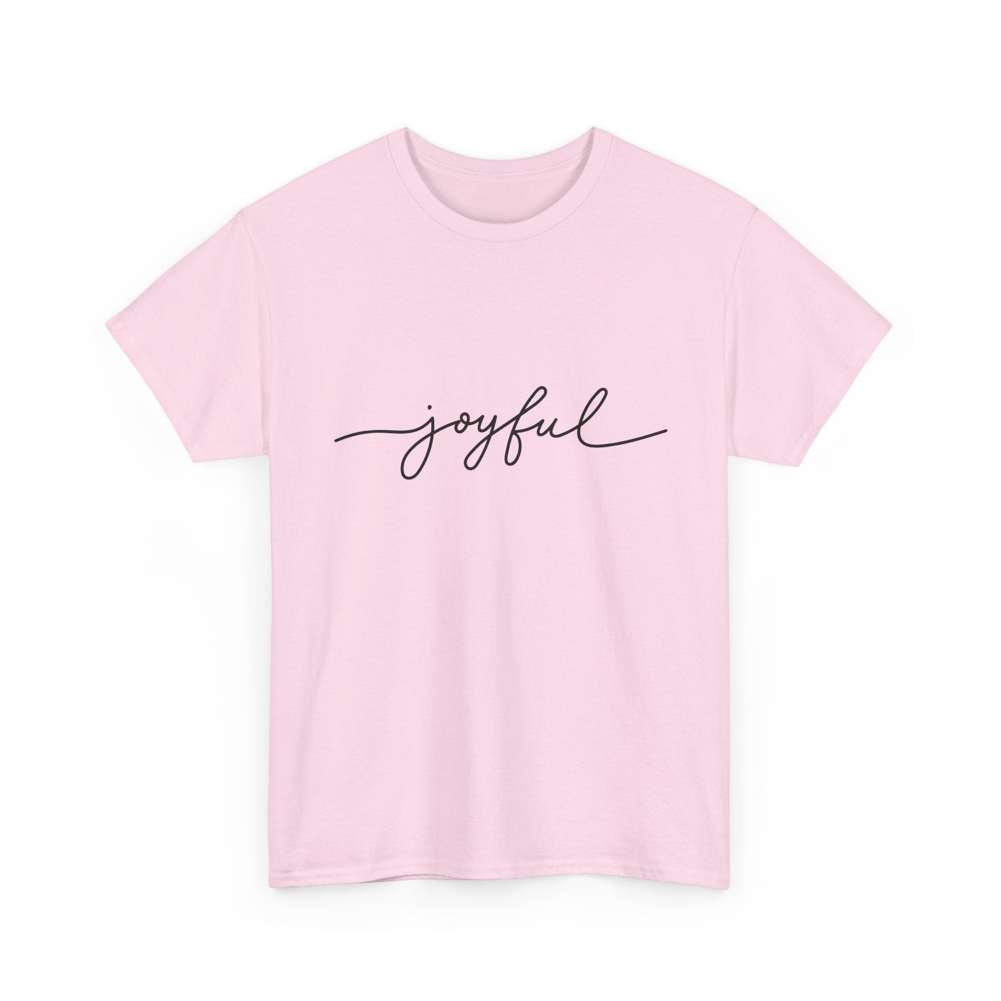Joyful Script T-Shirt — Minimalist Inspirational Tee