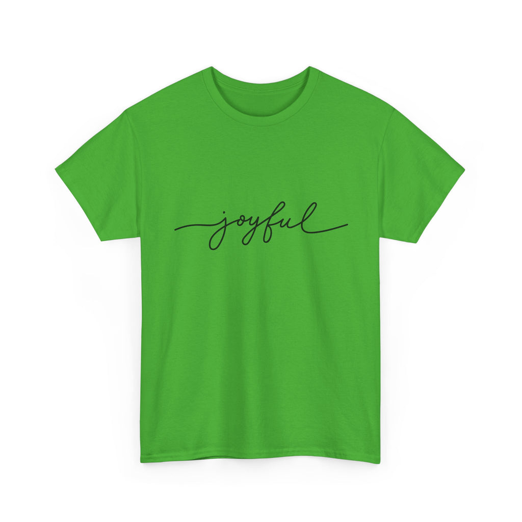 Joyful Script T-Shirt — Minimalist Inspirational Tee