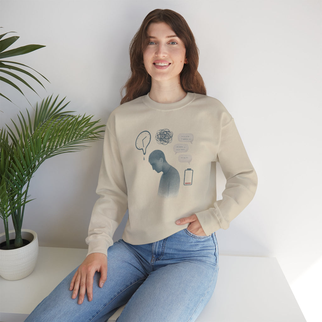 Emotional Silence Sweatshirt - Cozy Mental Health Awareness