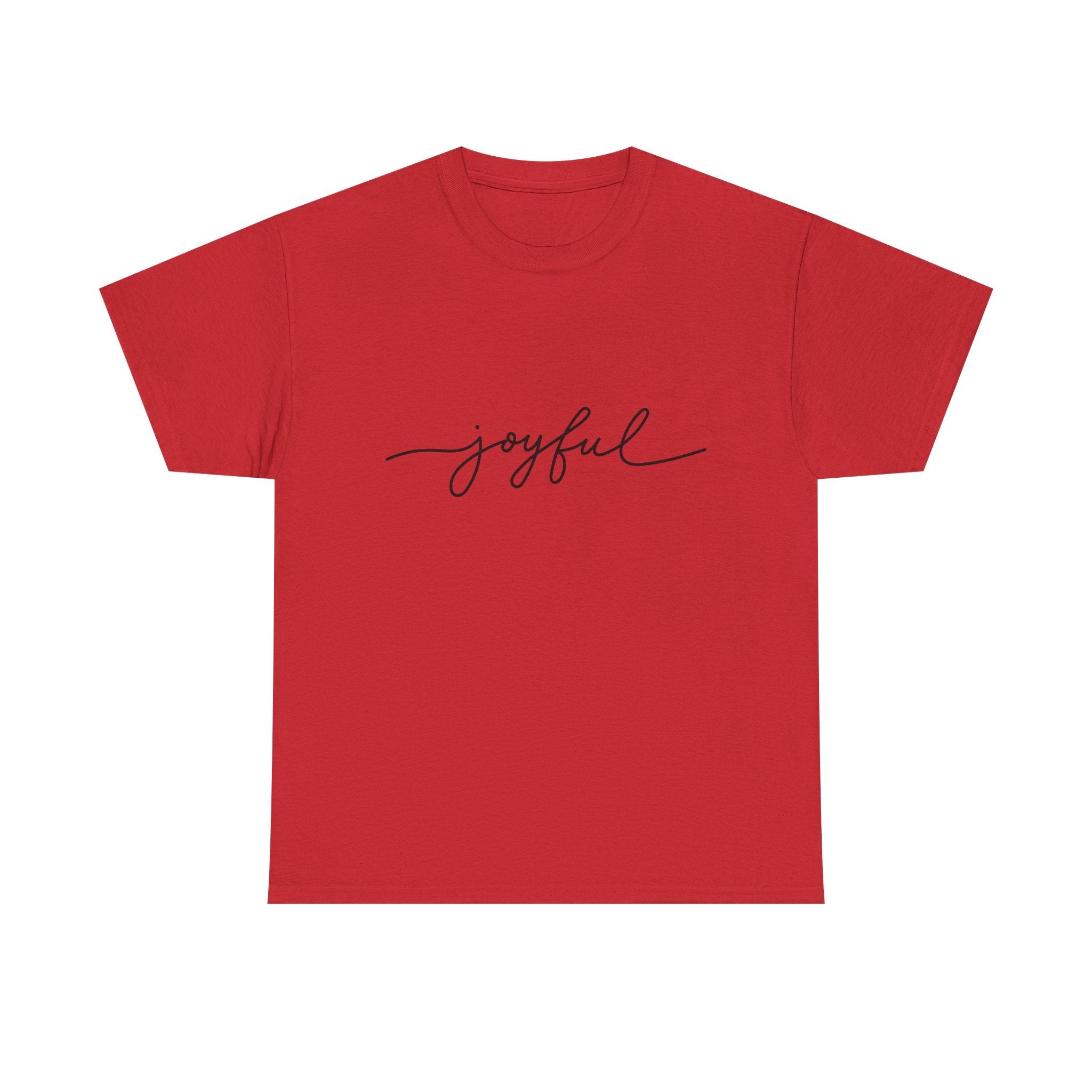 Joyful Script T-Shirt — Minimalist Inspirational Tee